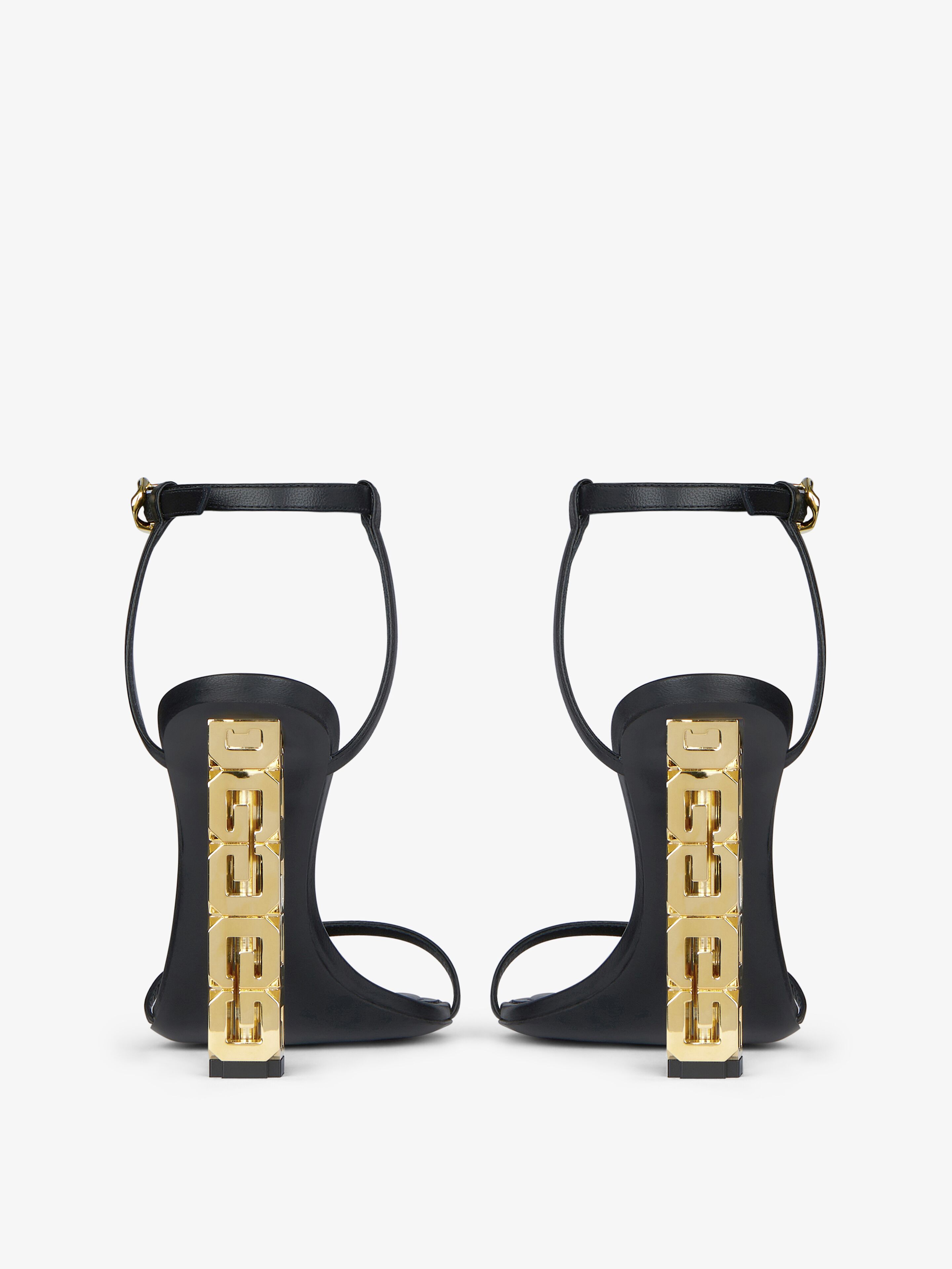 G Cube sandals in leather - black