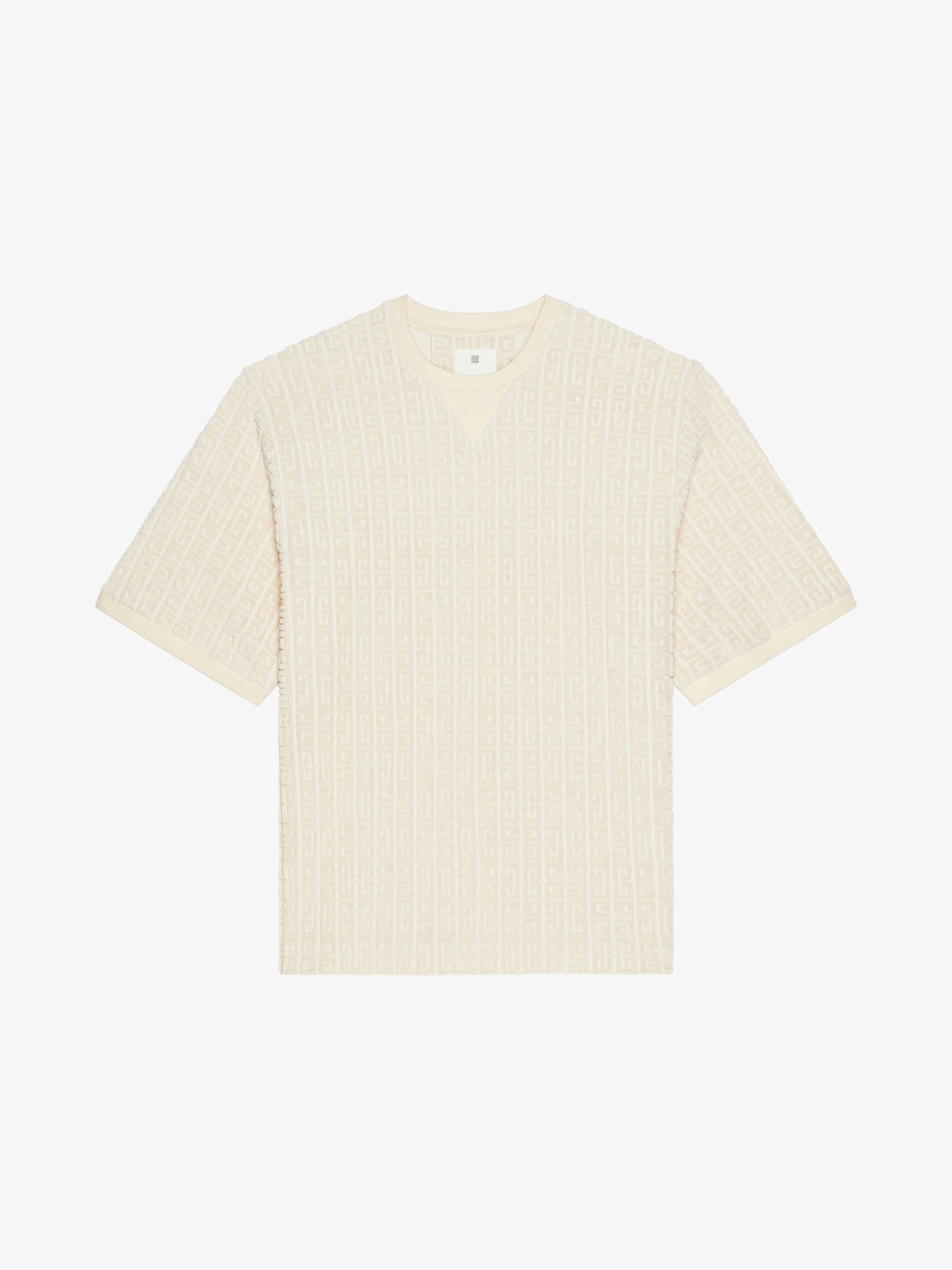 T shirt in 4G cotton towelling in ivory Givenchy NL