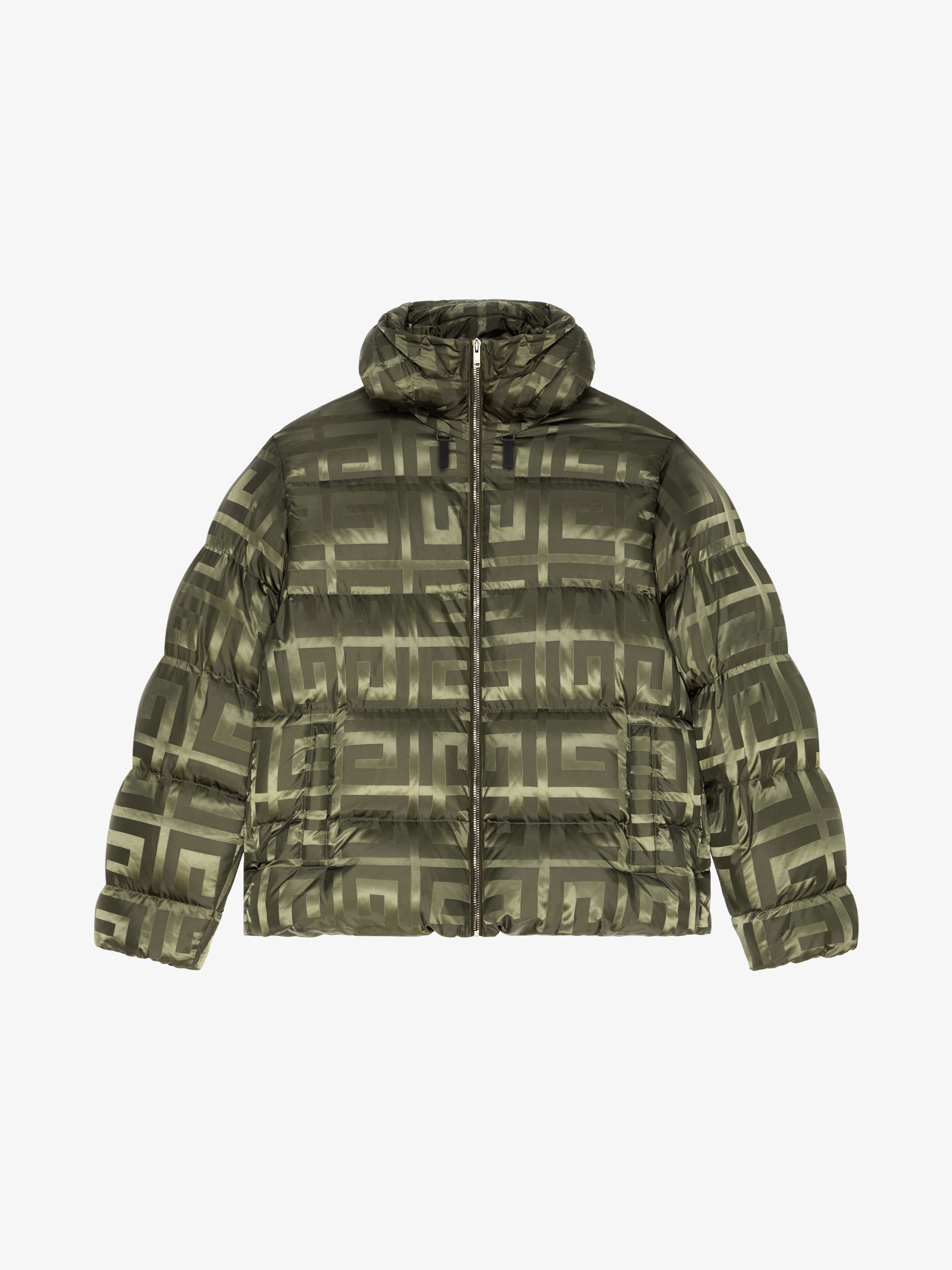 Shop Givenchy 4g Puffer Jacket In Khaki