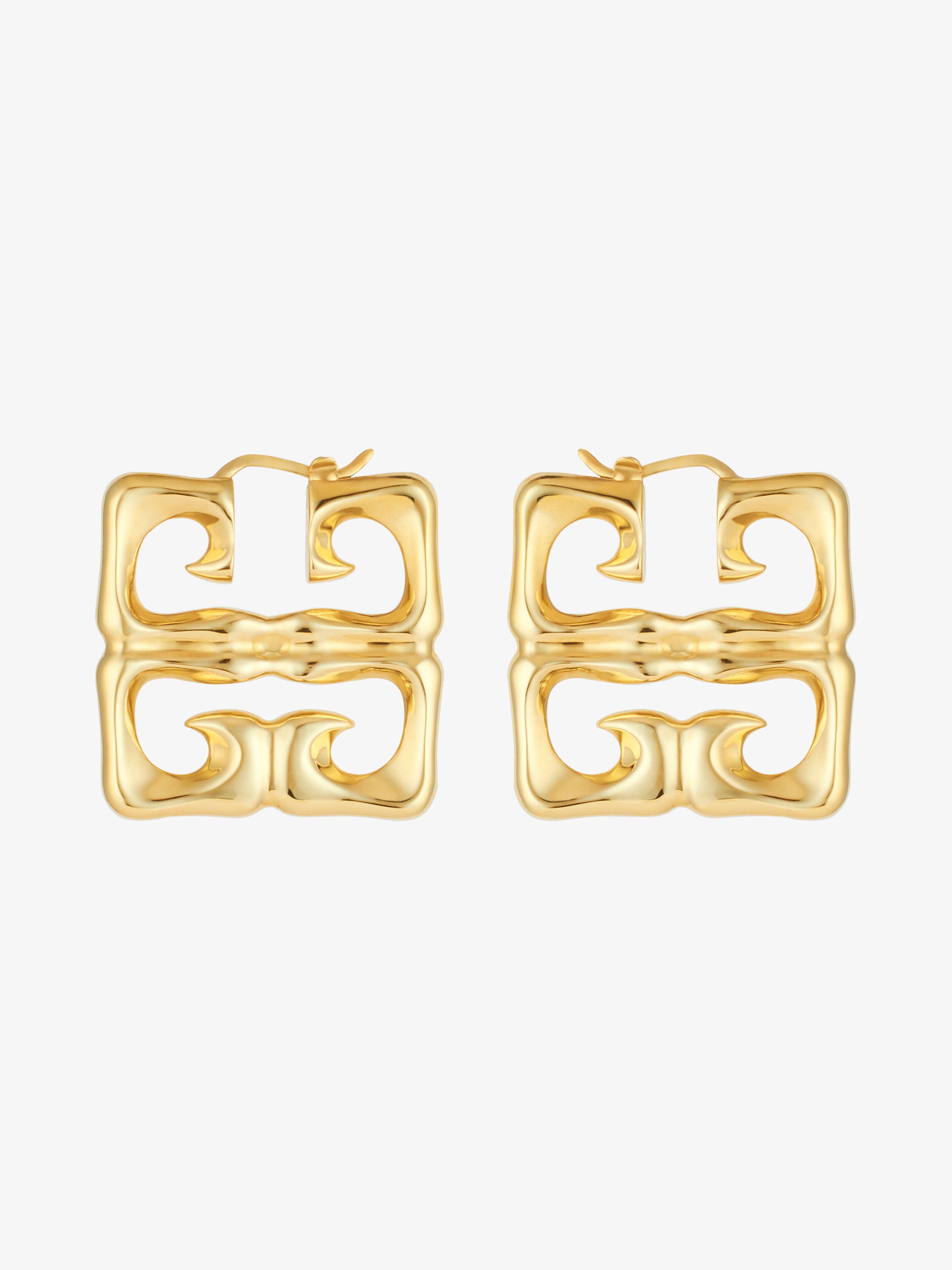Shop Givenchy 4g Liquid Earrings In Metal In Multicolor
