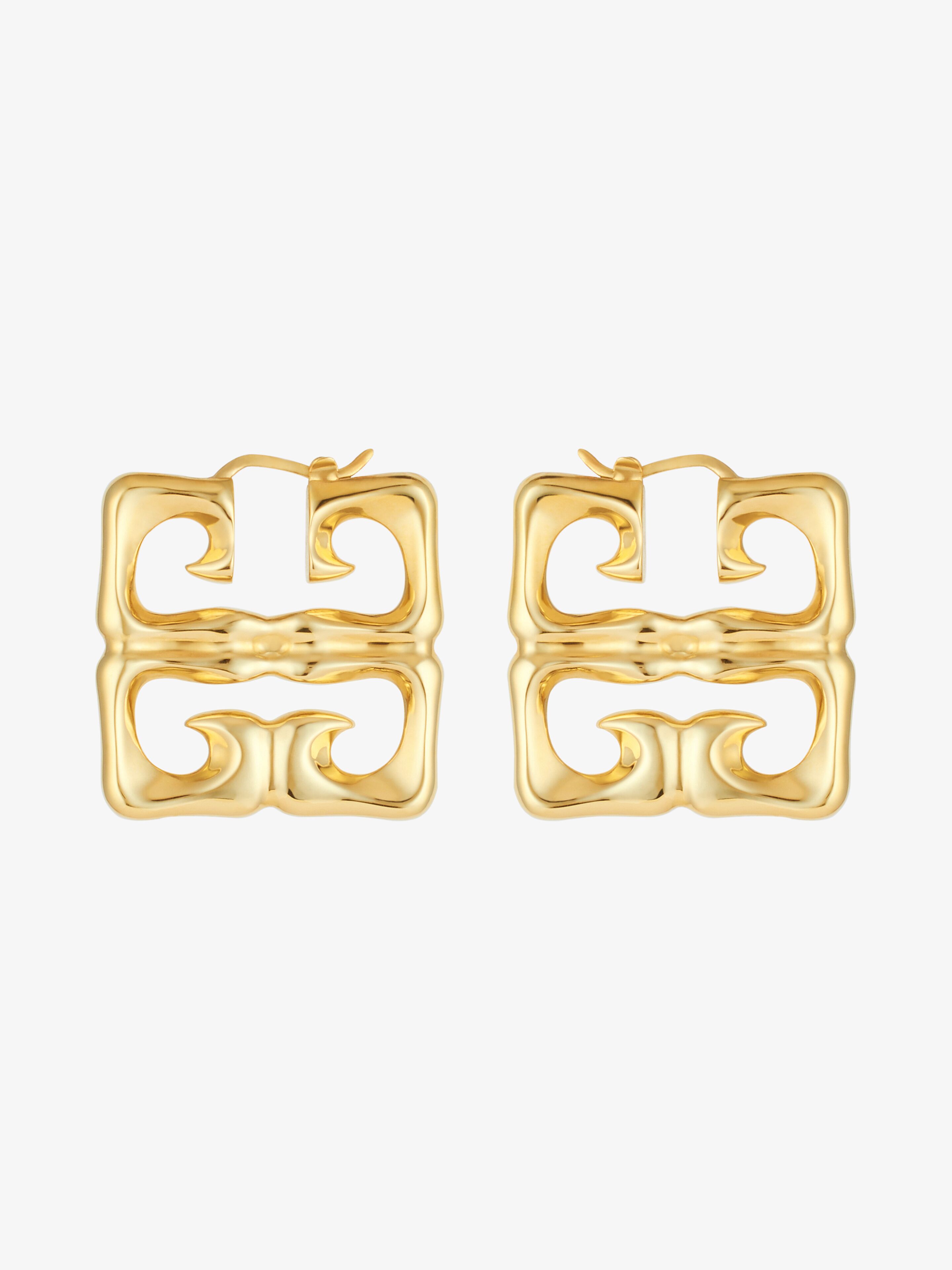 Givenchy - Boucles D'oreilles 4G Liquid En Métal - pour Femme