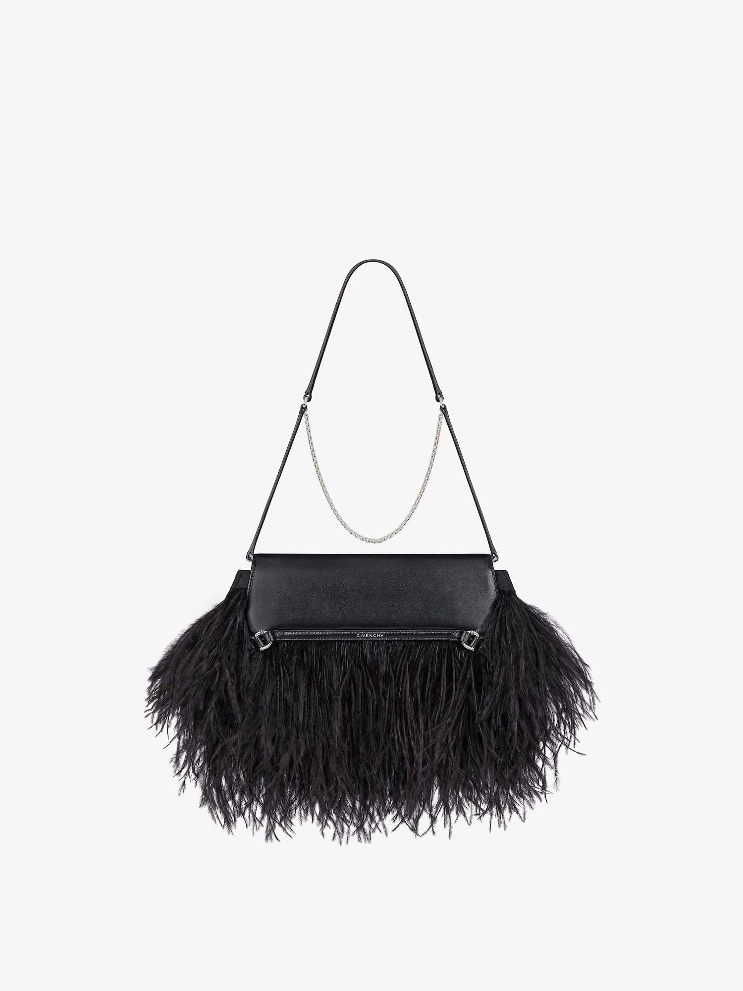 ヴォワイユー クラッチバッグ レザー＆フェザー - ブラック | GIVENCHY JP 