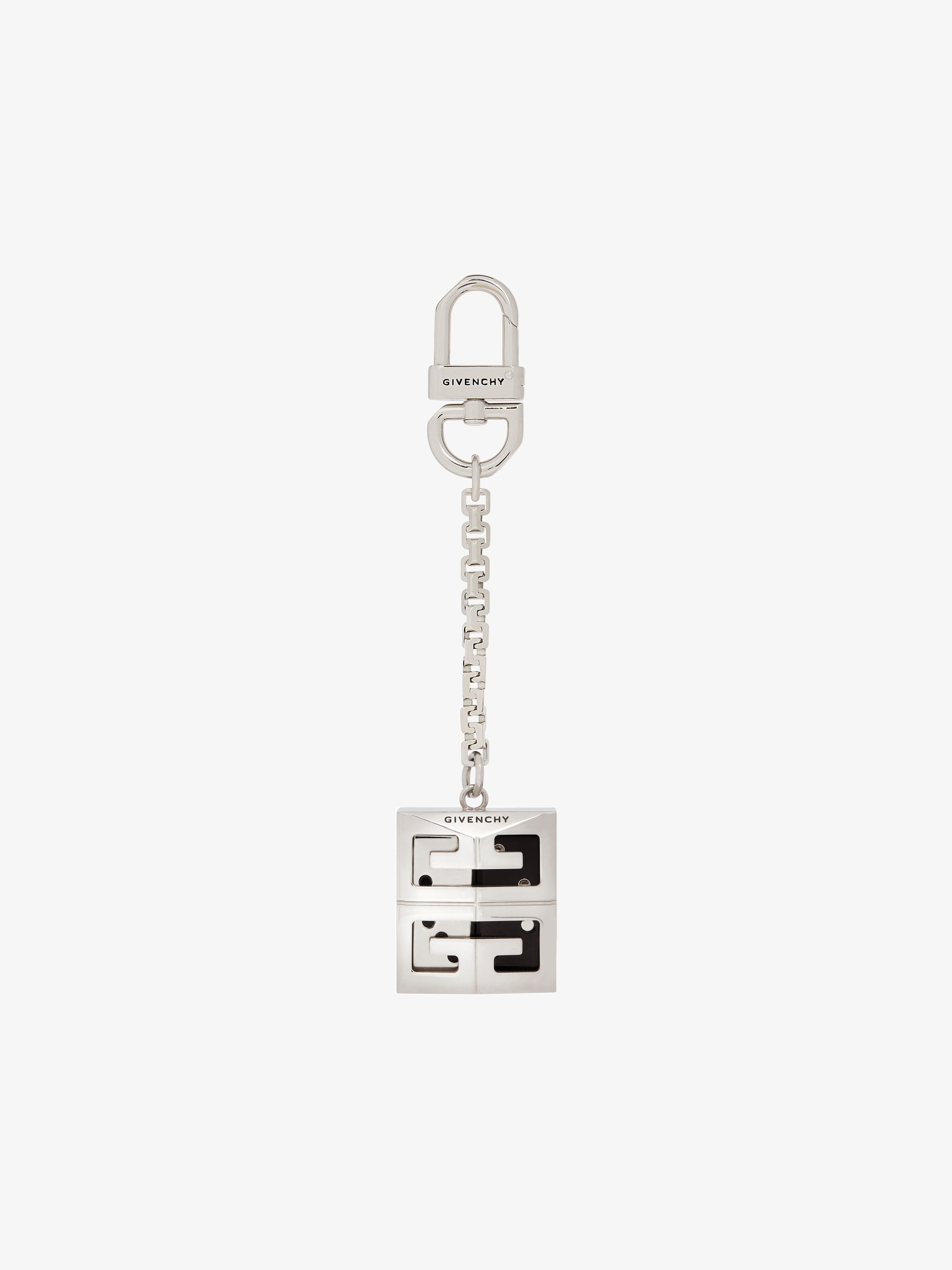Shop Givenchy 4g Lock Dice Holder Keyring In Multicolor