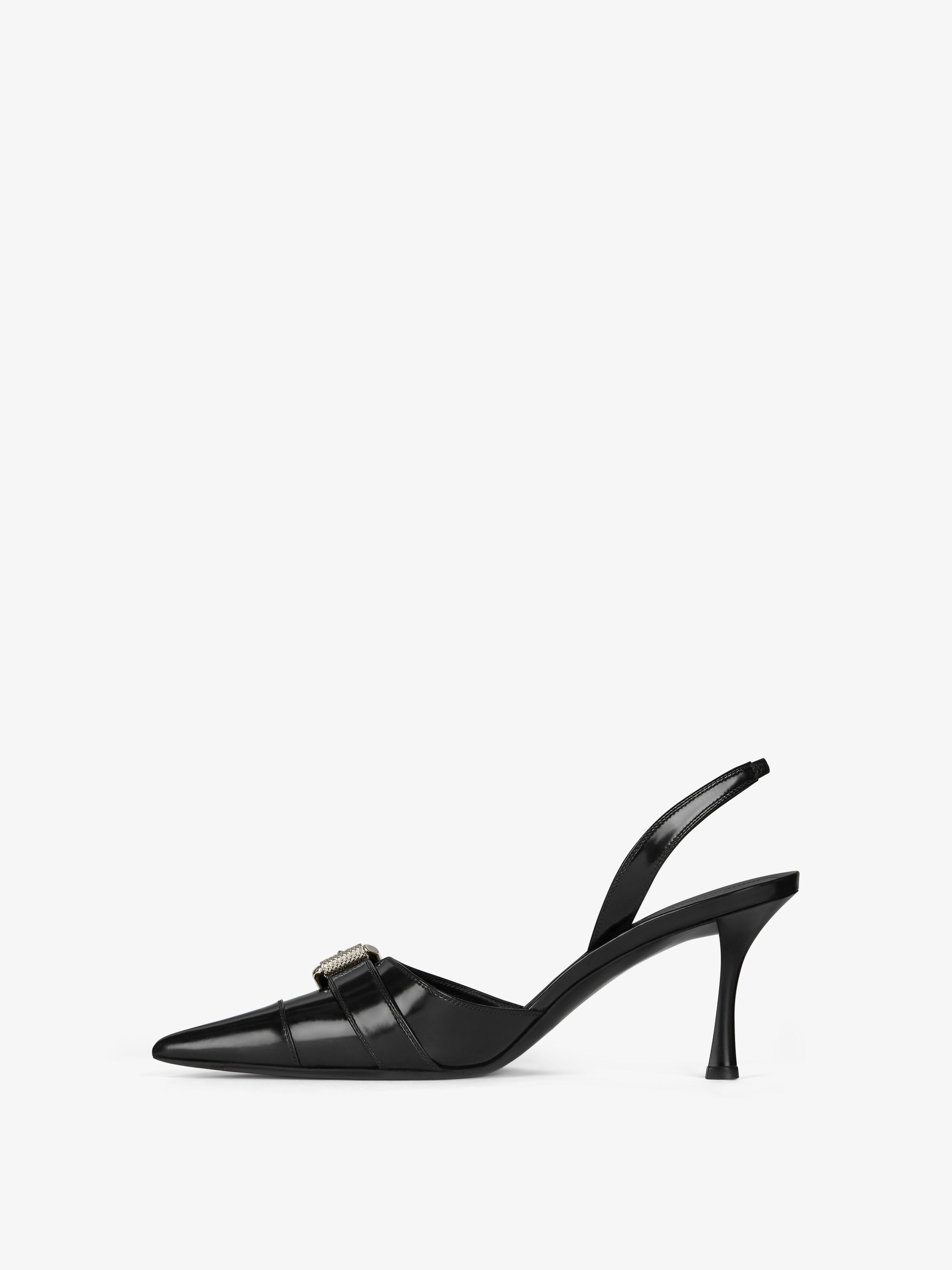 Voyou slingbacks in leather in - black | Givenchy US
