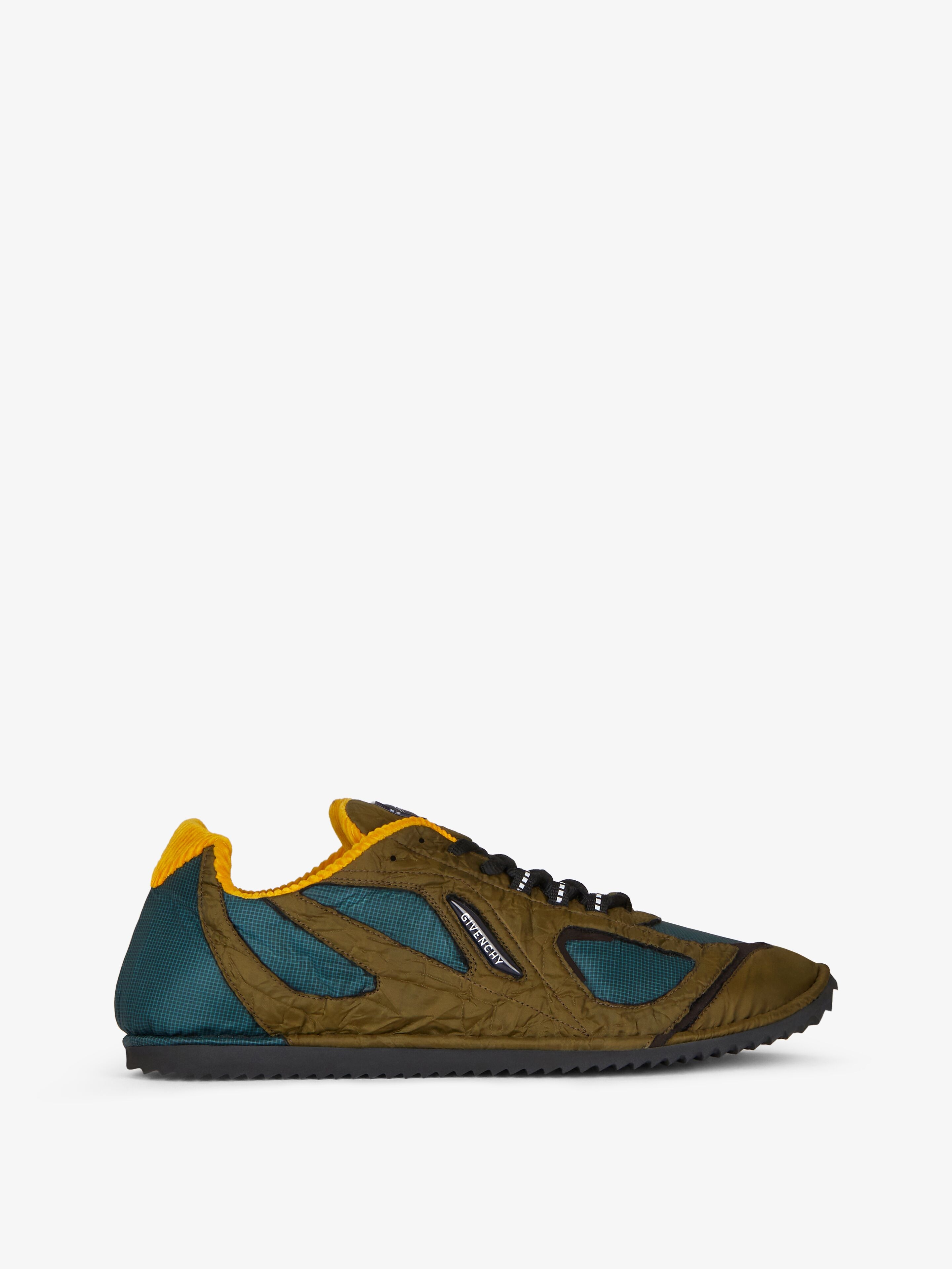 Shop Givenchy Flat Sneakers In Synthetic Fiber In Green
