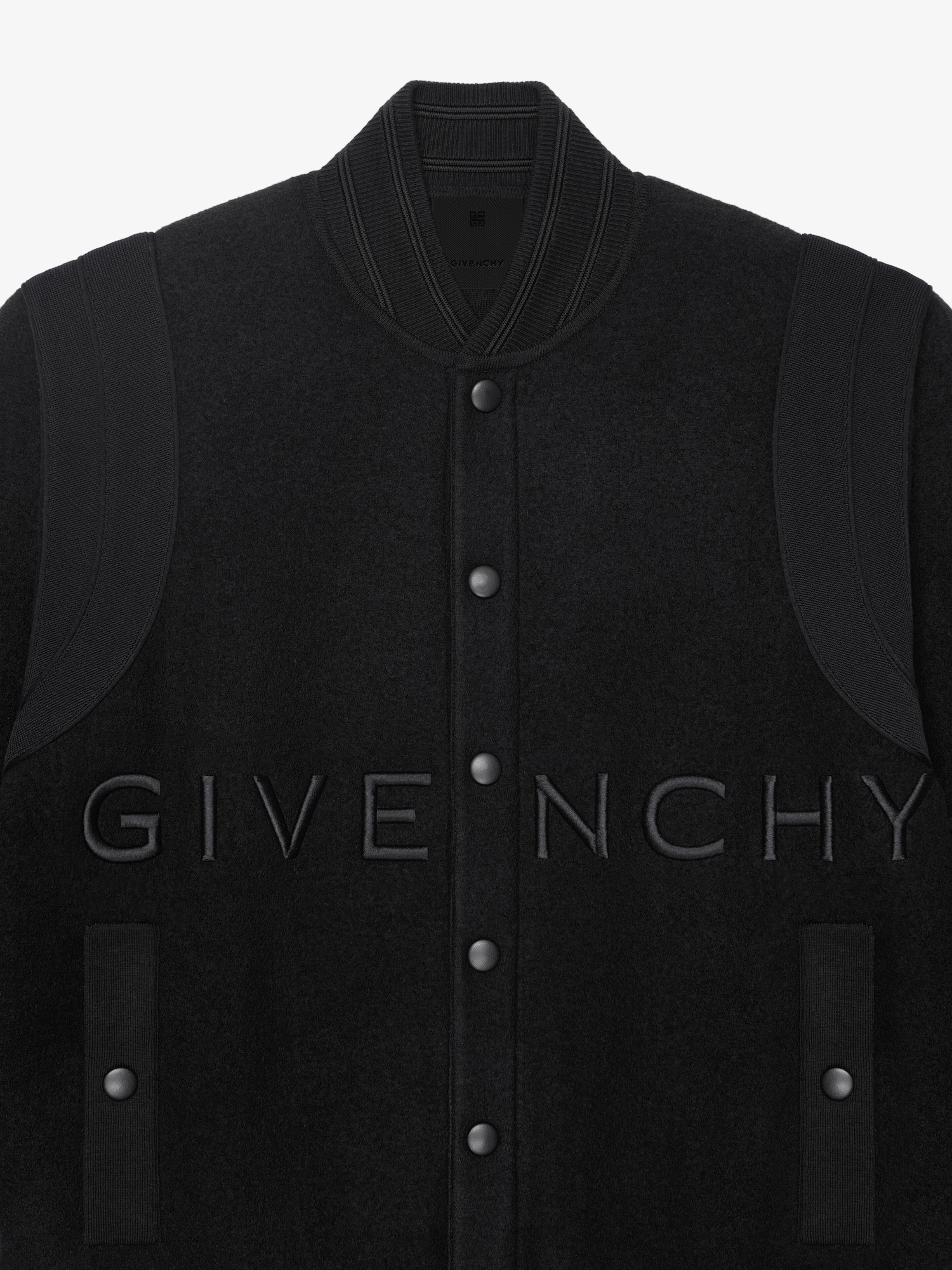 GIVENCHY バーシティブルゾン ウール - ブラック | GIVENCHY JP