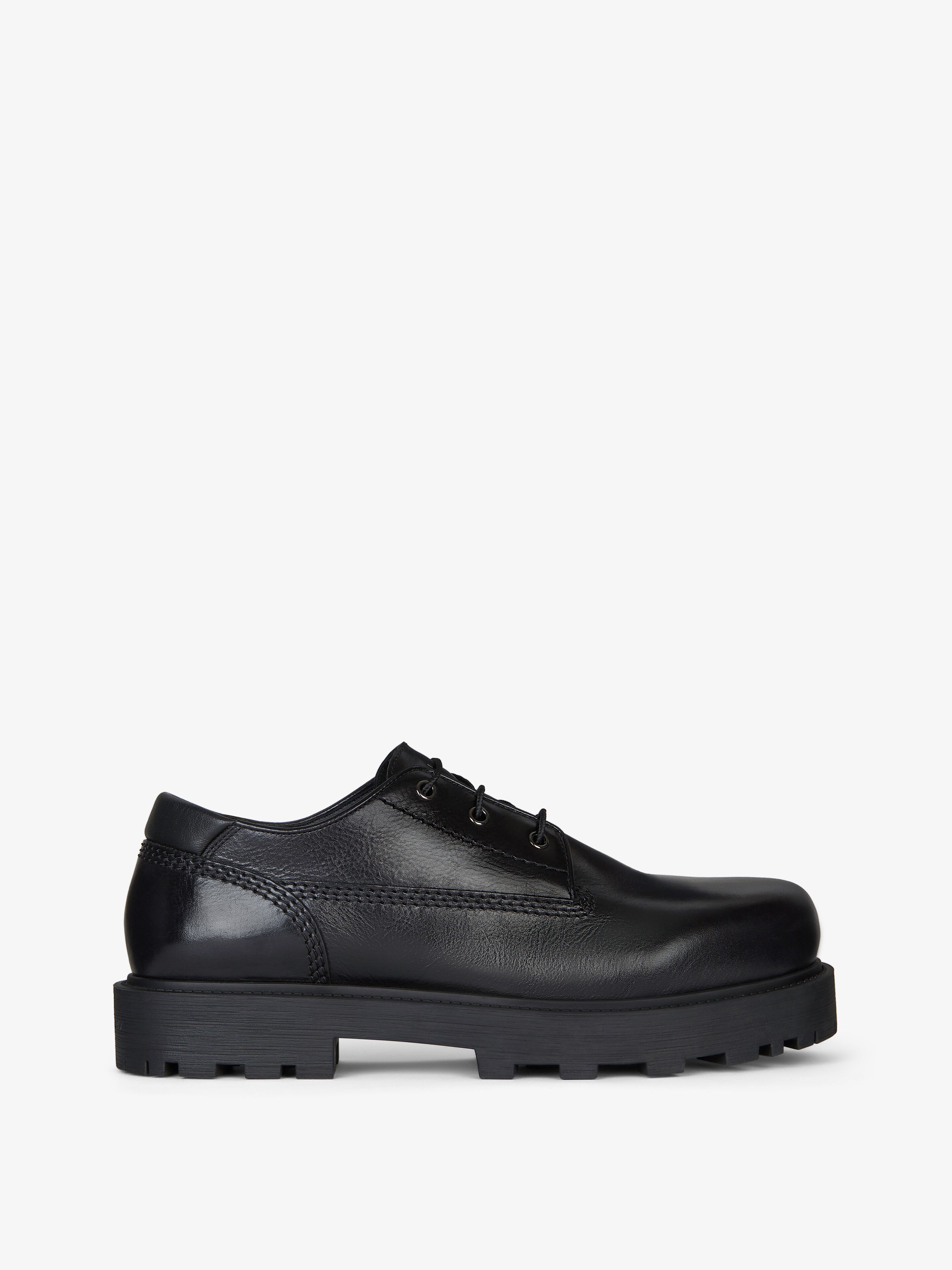 Shop Givenchy Storm Derbies In Leather In Black