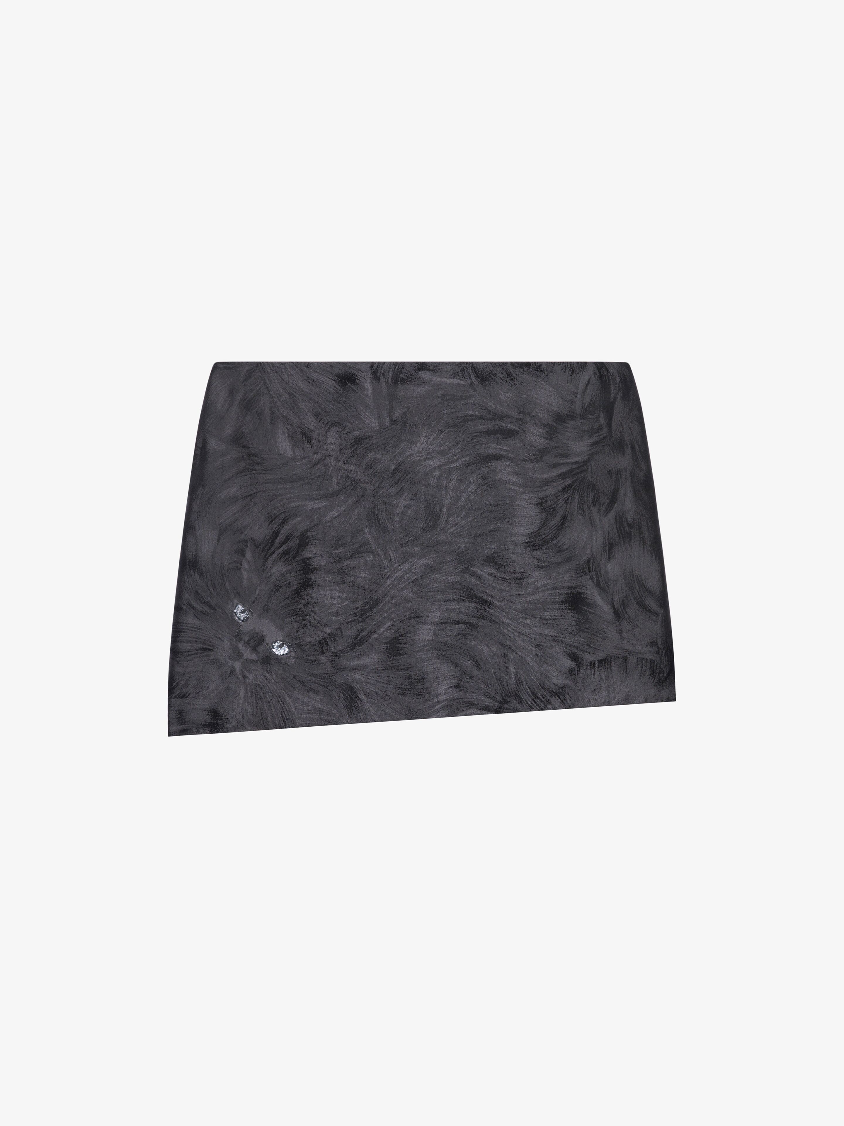 Shop Givenchy Mini Asymmetric Skirt In Cat Jacquard