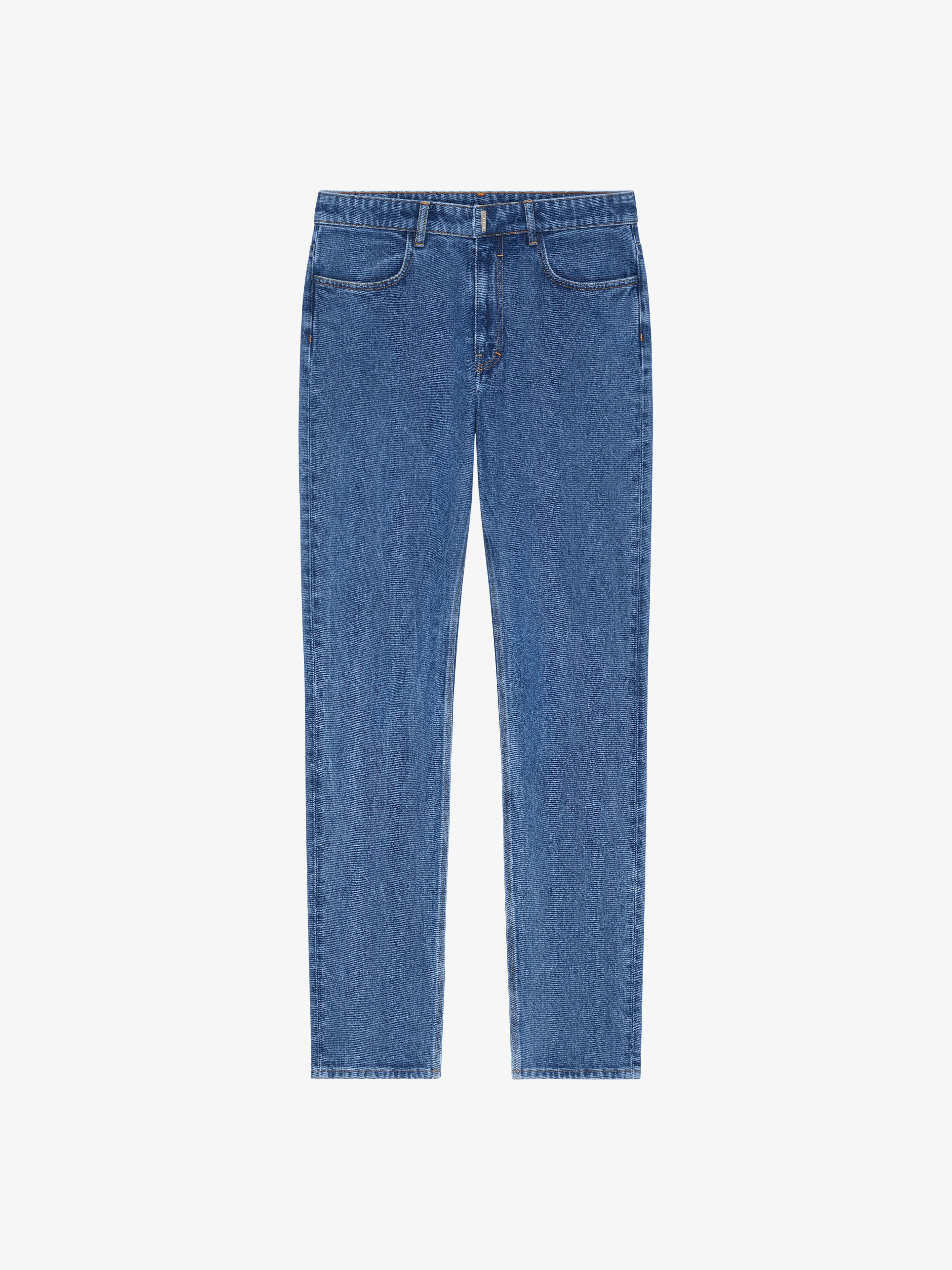 Shop Givenchy Slim Fit Jeans In Marble Denim In Indigo Blue
