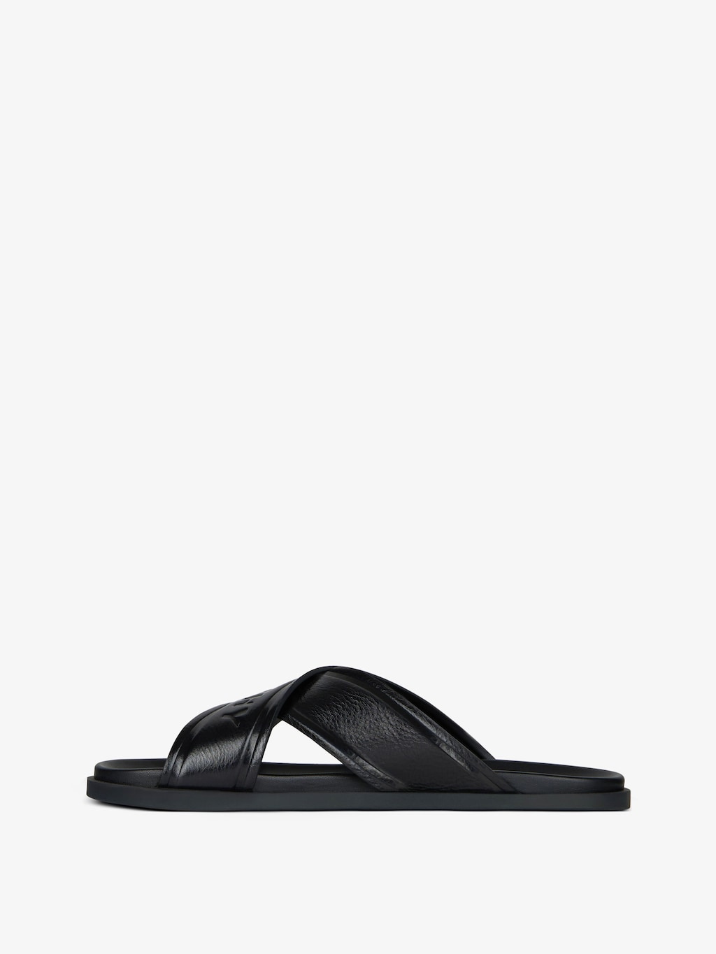 G Plage flat sandals with crossed straps in leather | Givenchy US ...