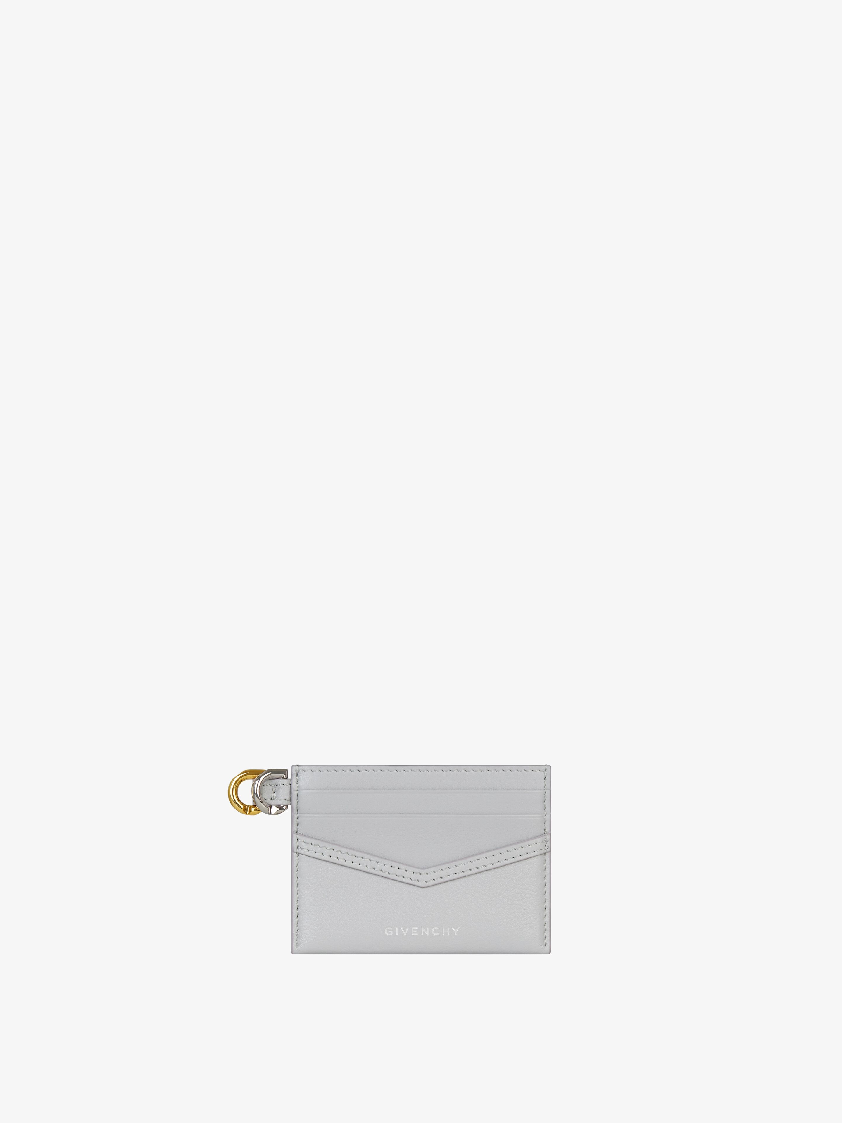 Givenchy Women's Voyou Card Holder In Leather In Light Grey