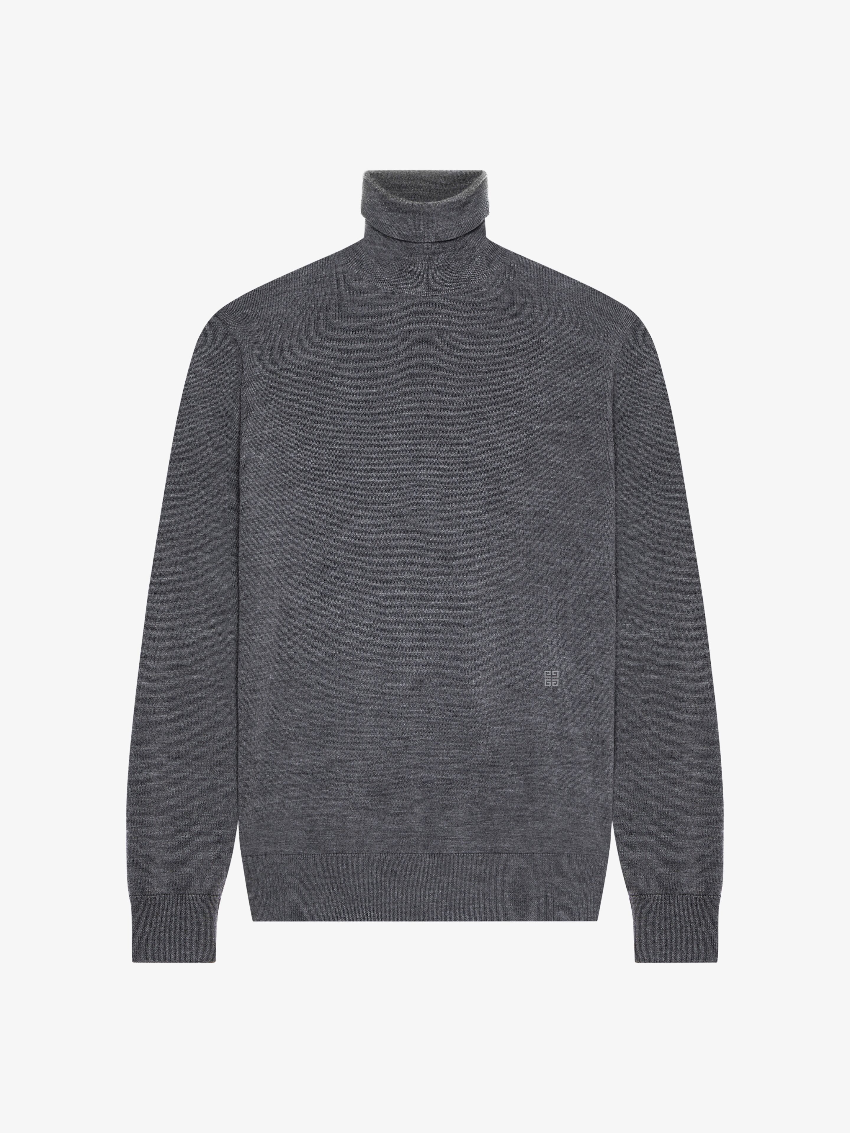 Shop Givenchy Turtleneck Sweater In Wool And Cashmere In Medium Grey