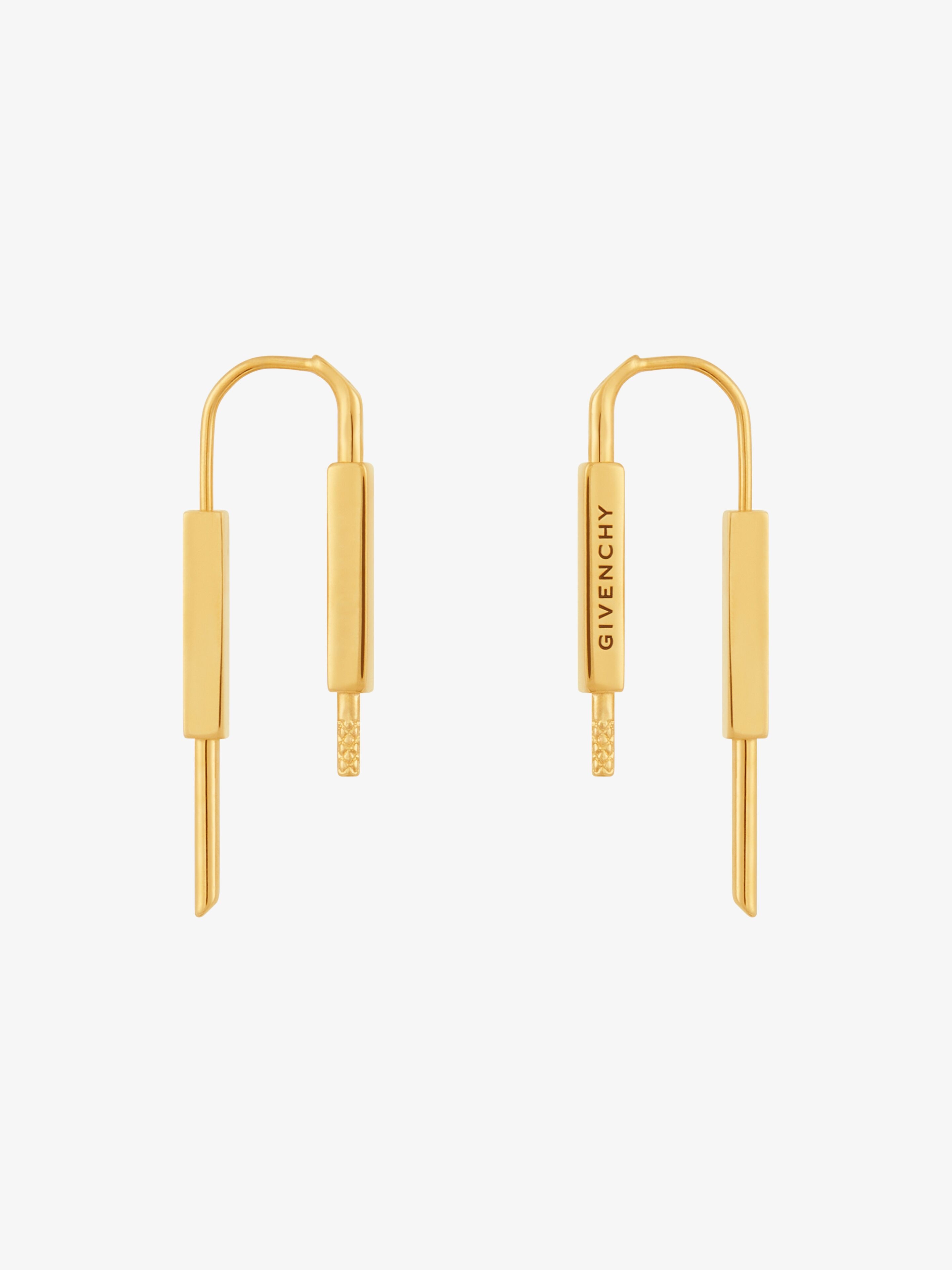 Shop Givenchy U Lock Earrings In Metal In Multicolor