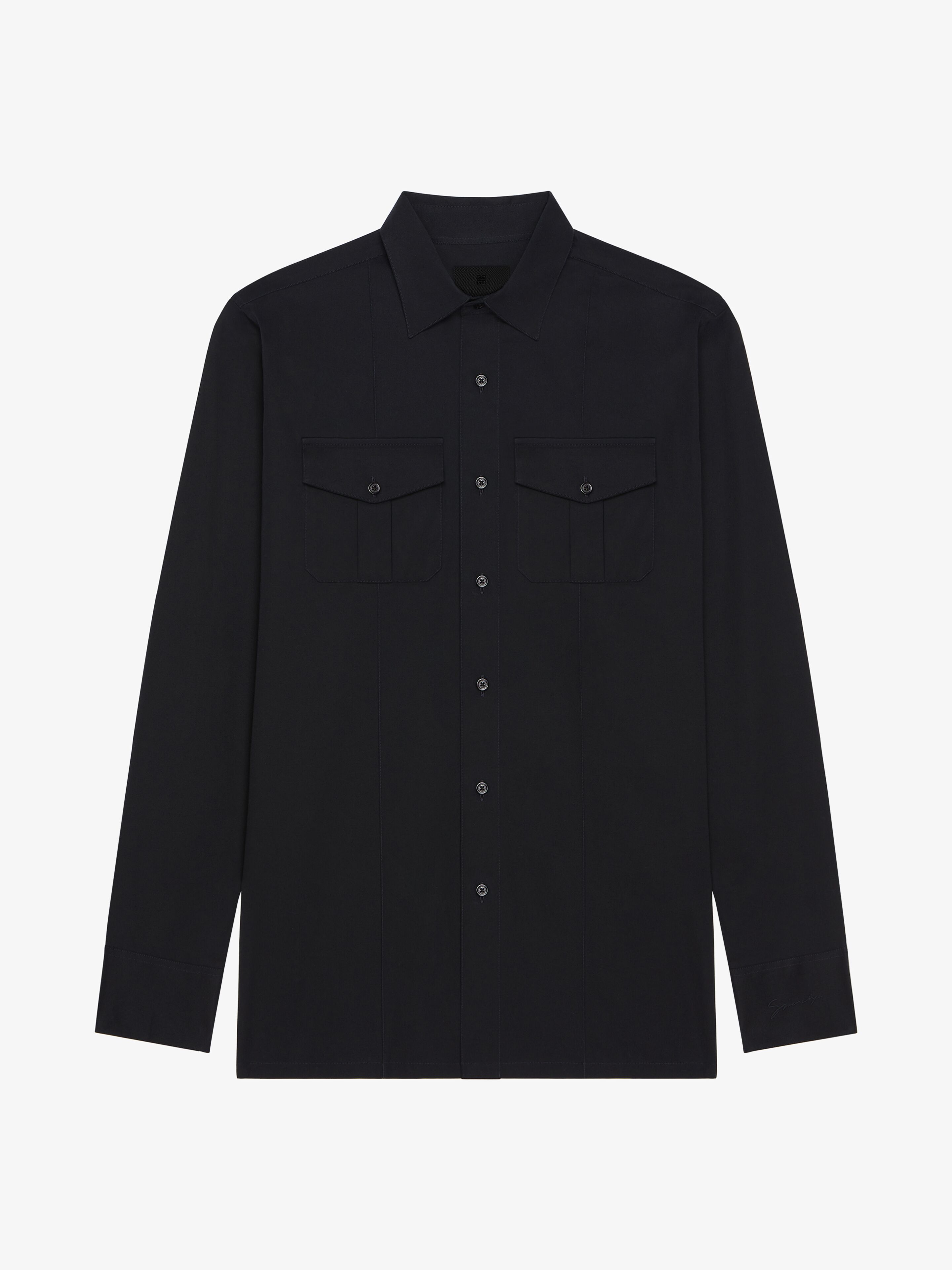 Shop Givenchy Shirt In Cotton In Blue