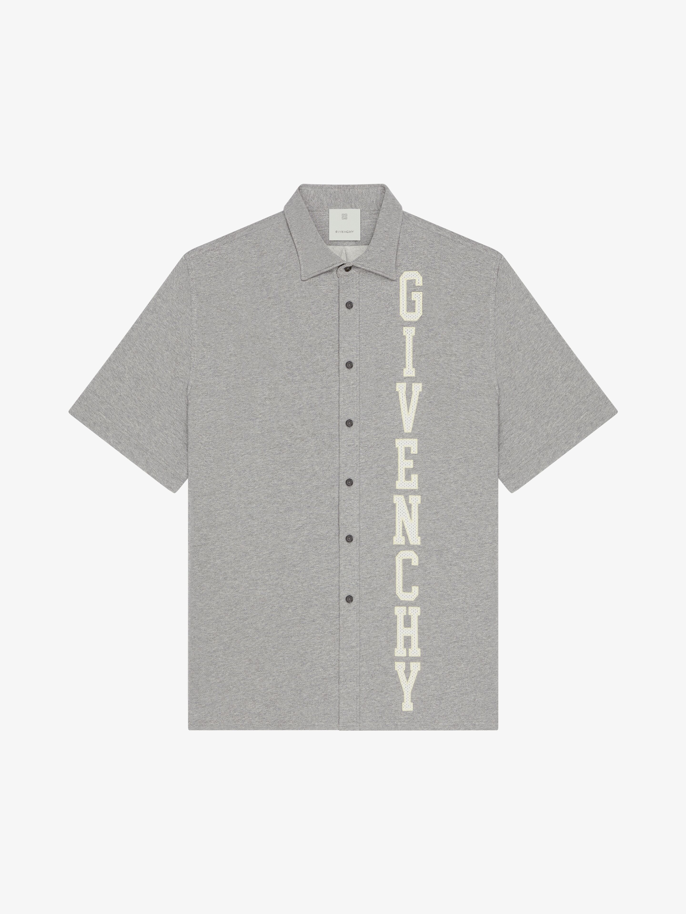 Shop Givenchy College Shirt In Fleece In Light Grey Melange