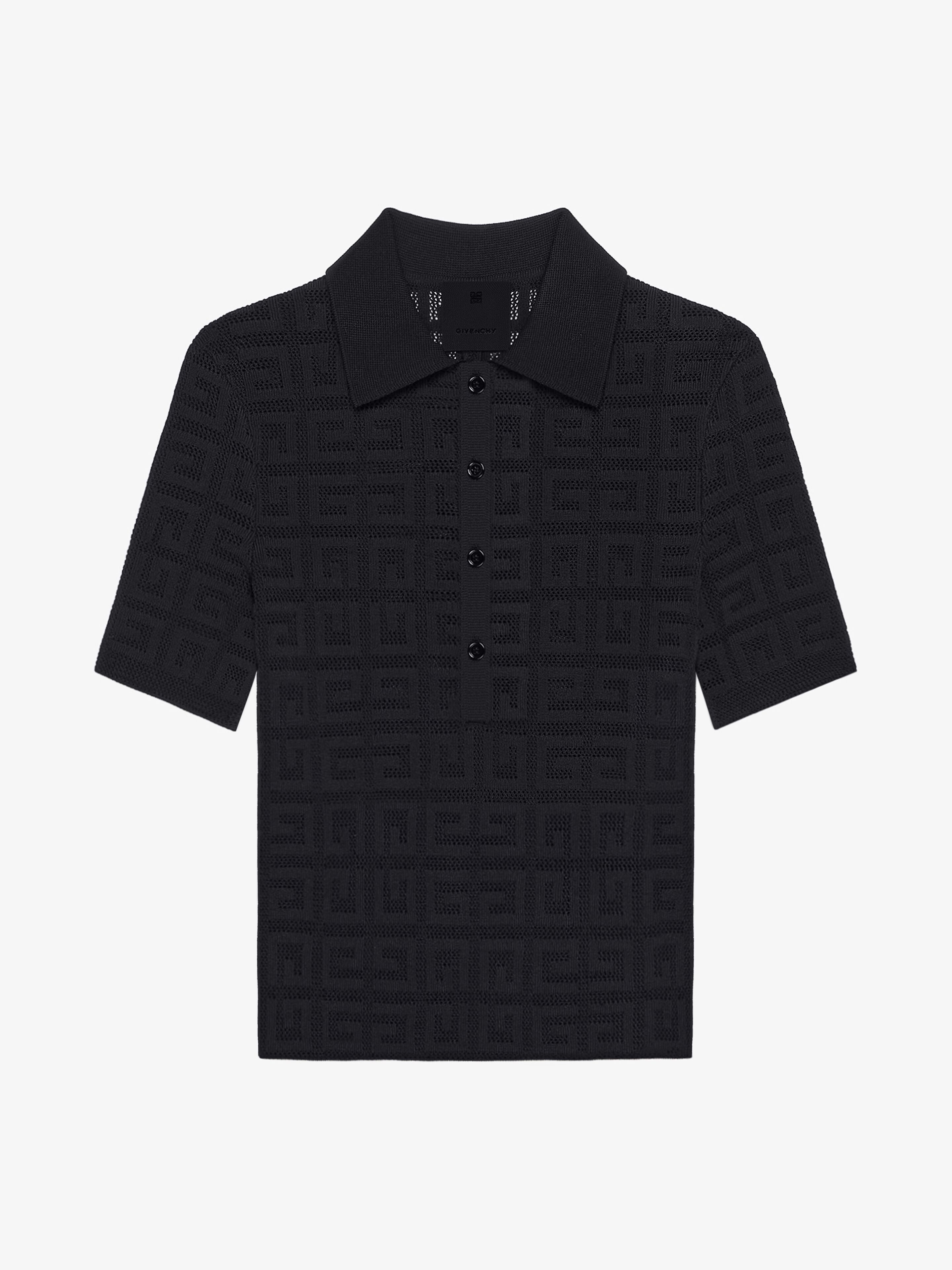 Shop Givenchy Slim Fit Polo In 4g Jacquard In Black