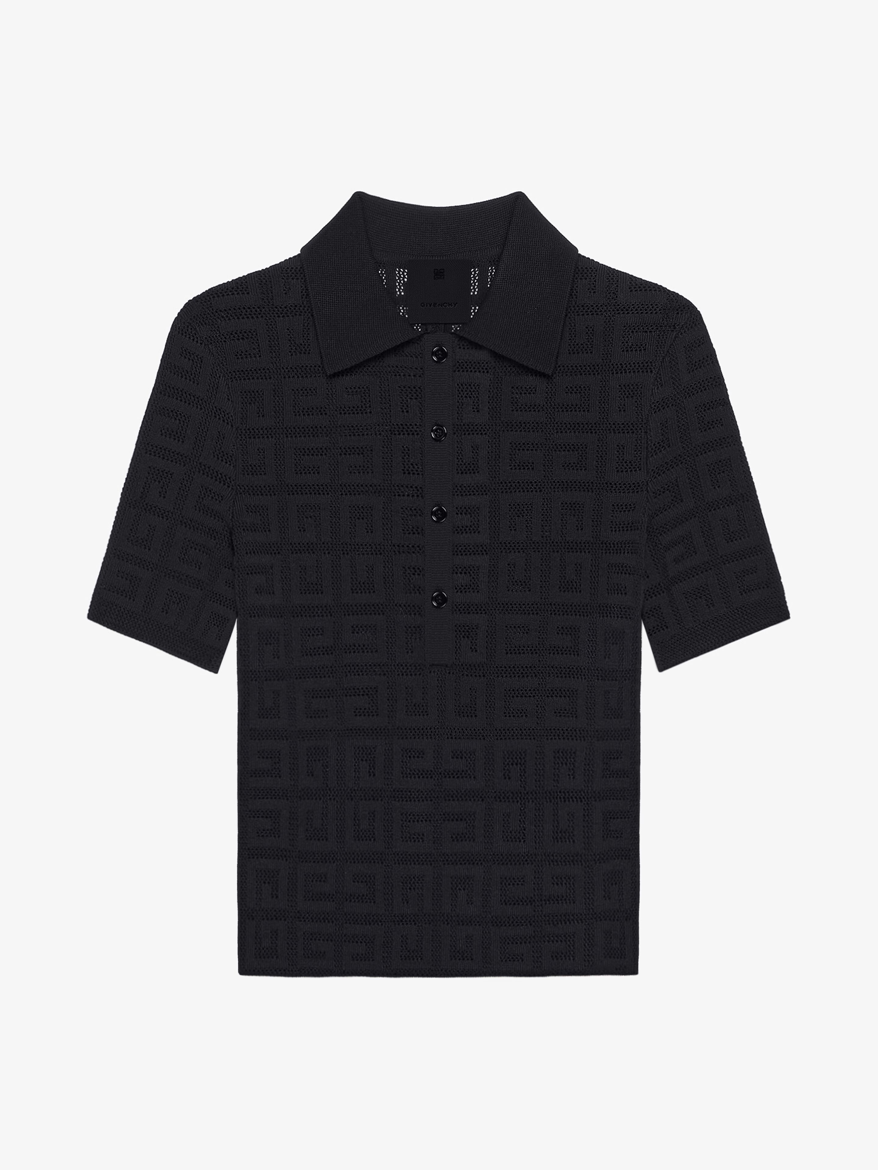 Givenchy Slim Fit Polo In 4g Jacquard In Black