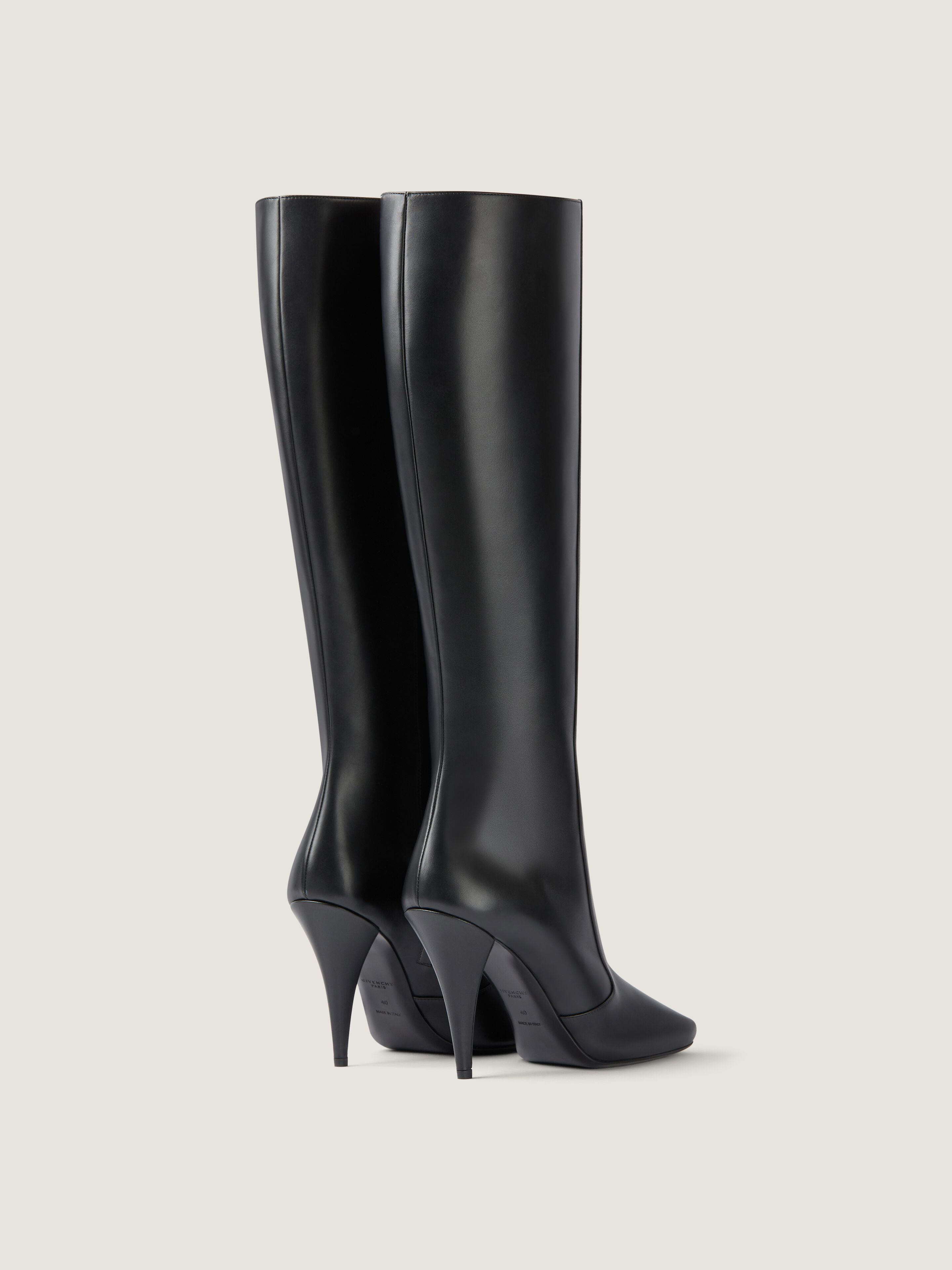 Sliced Square boots in shiny leather - black in - black | Givenchy US