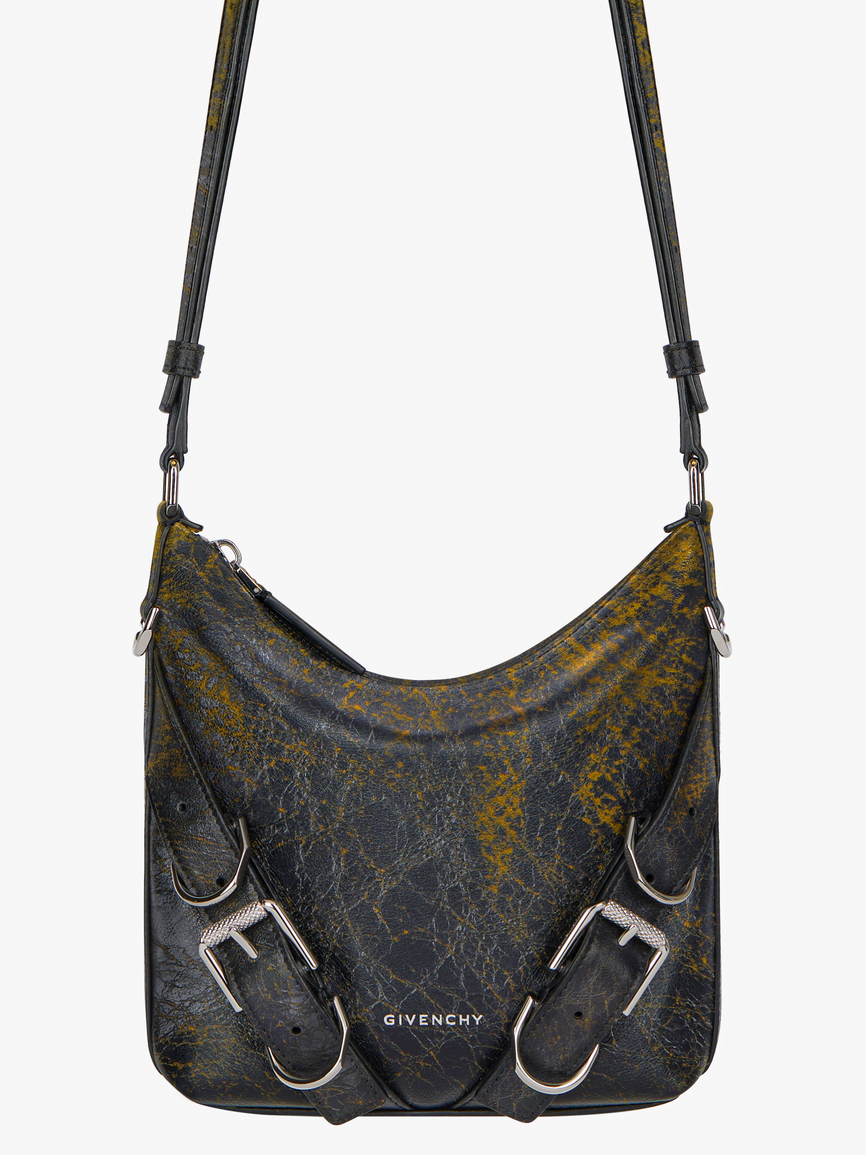 Small Voyou Crossbody bag in crackled leather | Givenchy CA