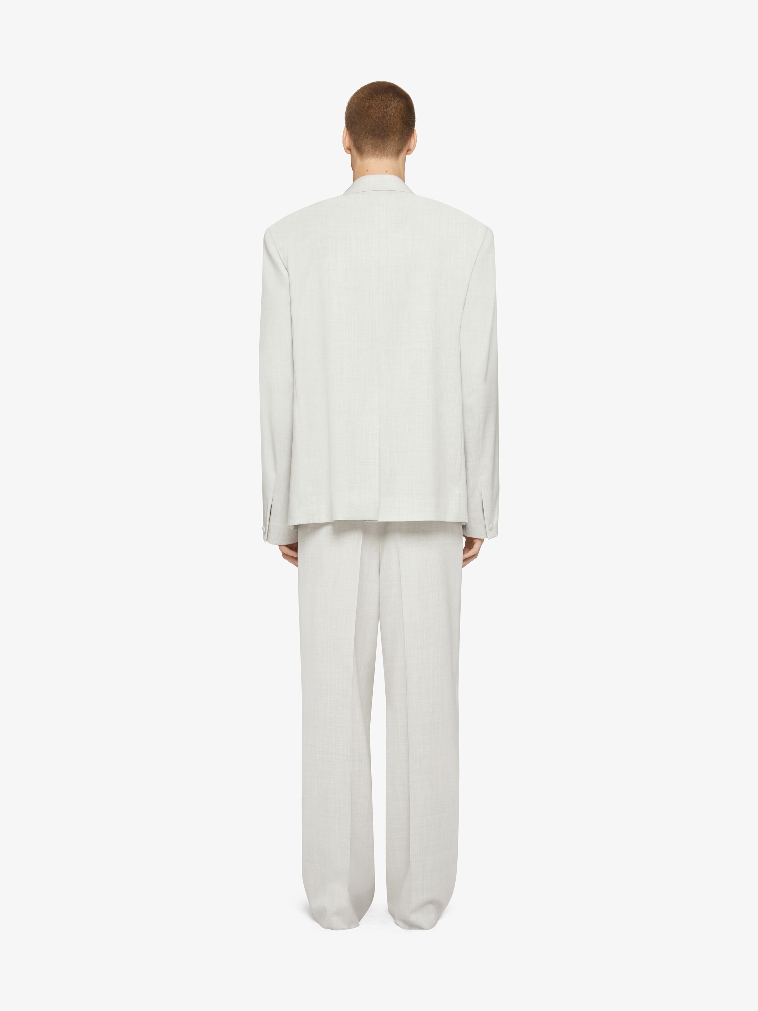 Boxy fit jacket in wool in - chalk white | Givenchy US