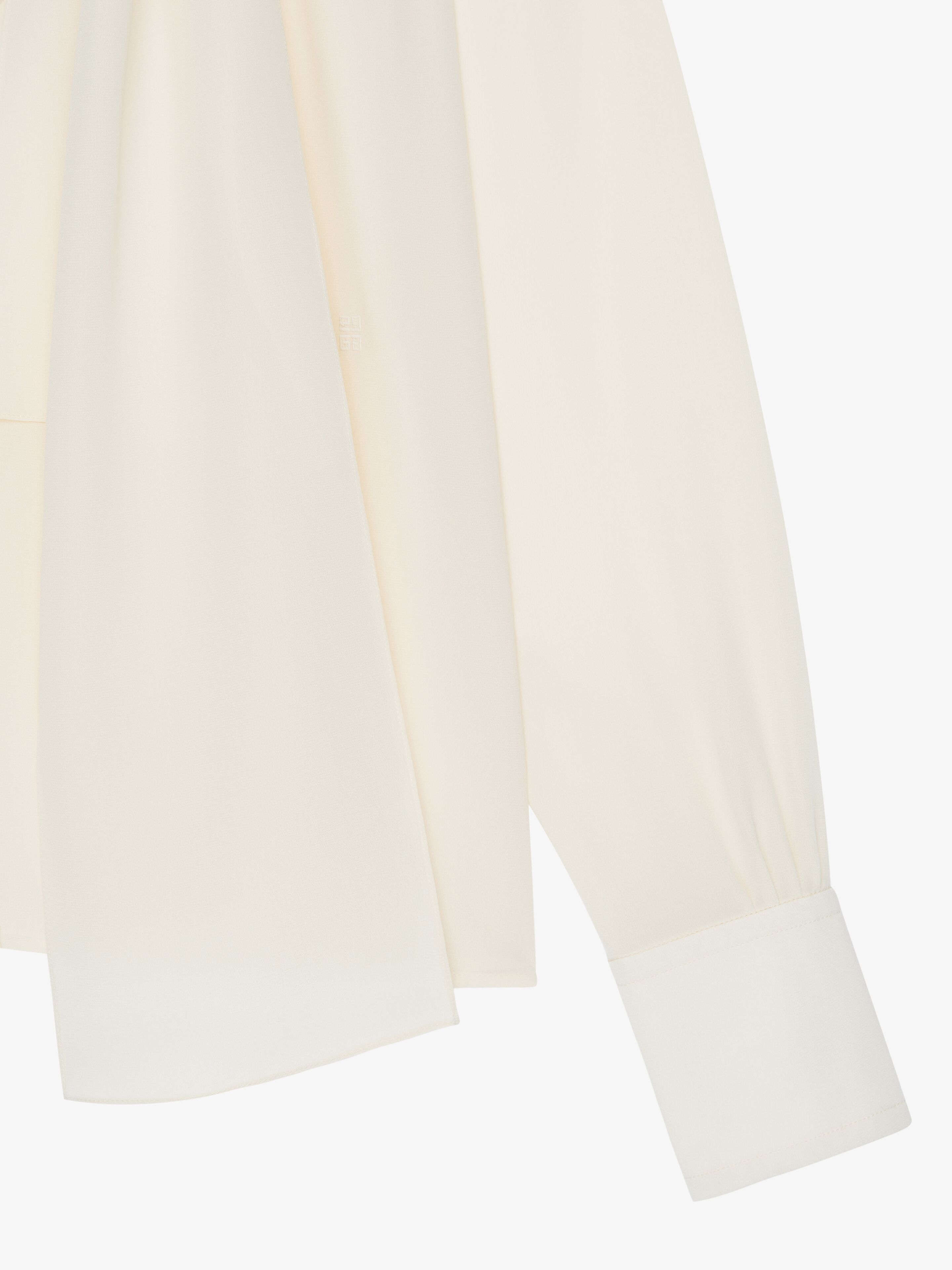 【送料&関税込】Givenchy White Crepe Blouse Givenchy wrap-design Poplin Shirt | White | FARFETCH