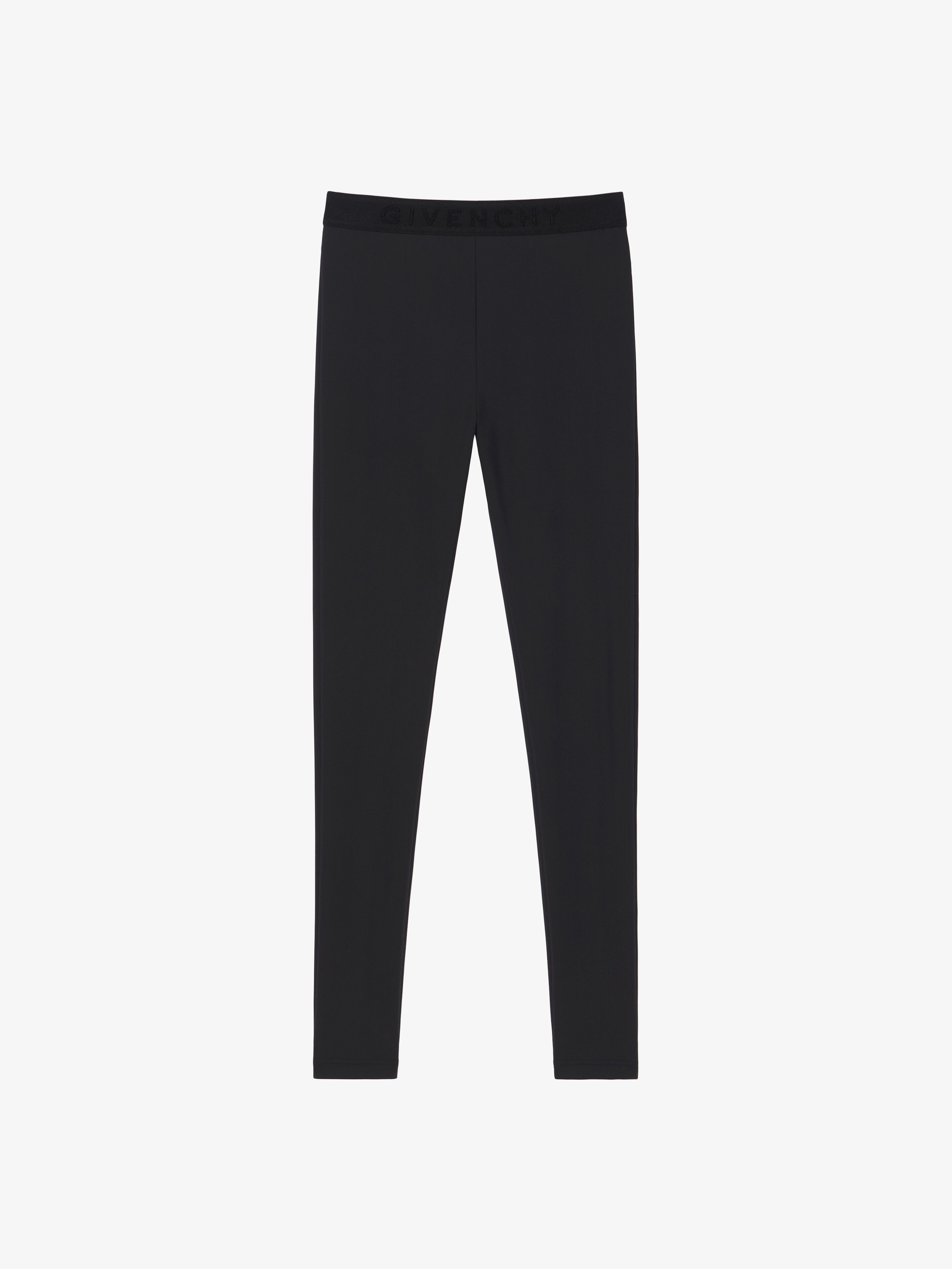 Leggings in jersey with GIVENCHY waistband - black