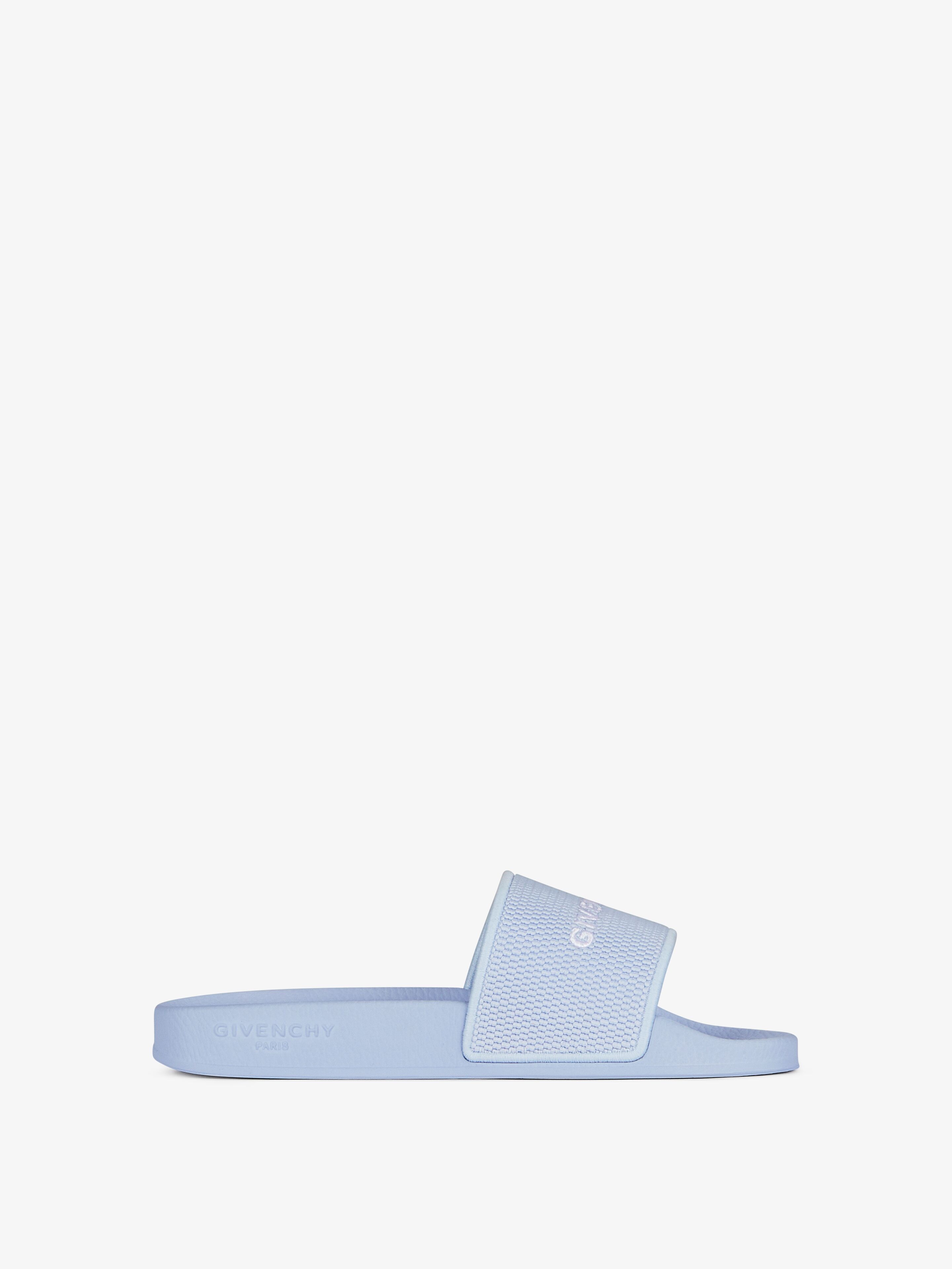 Givenchy Sandales Slide En Gomme In Blue