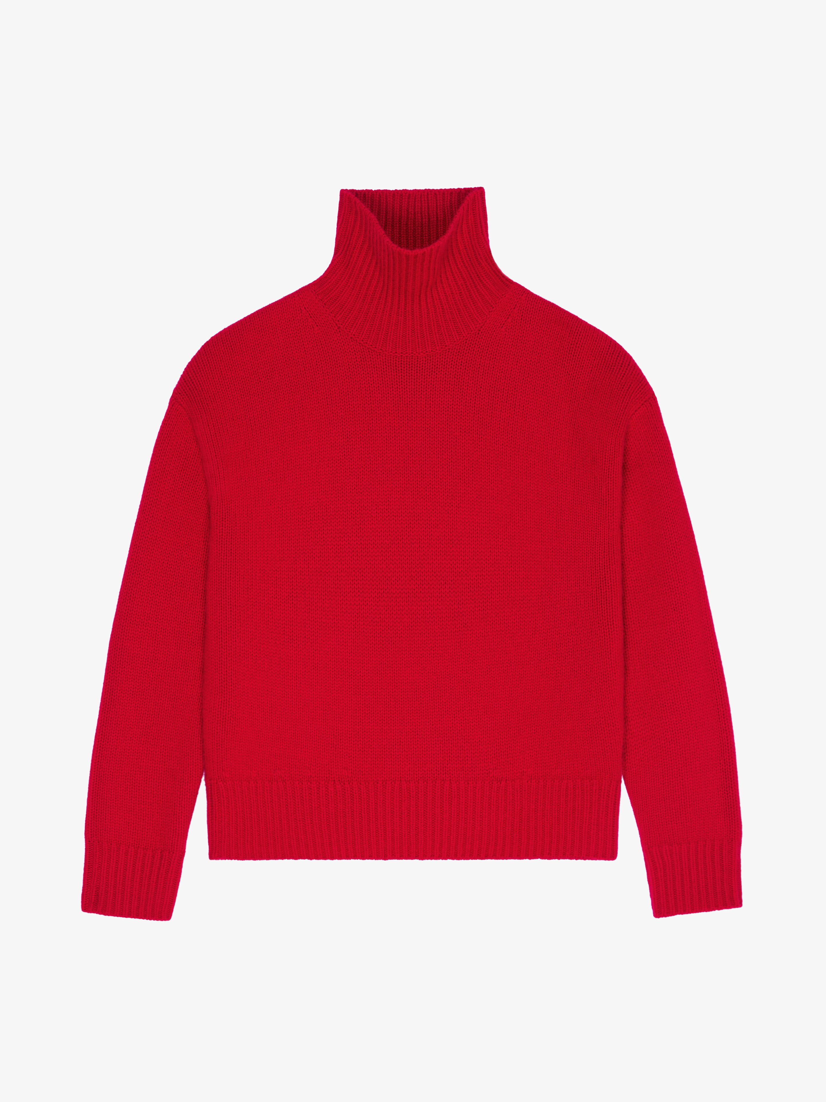 Shop Givenchy Turtleneck Sweater In Cashmere In Vermillon