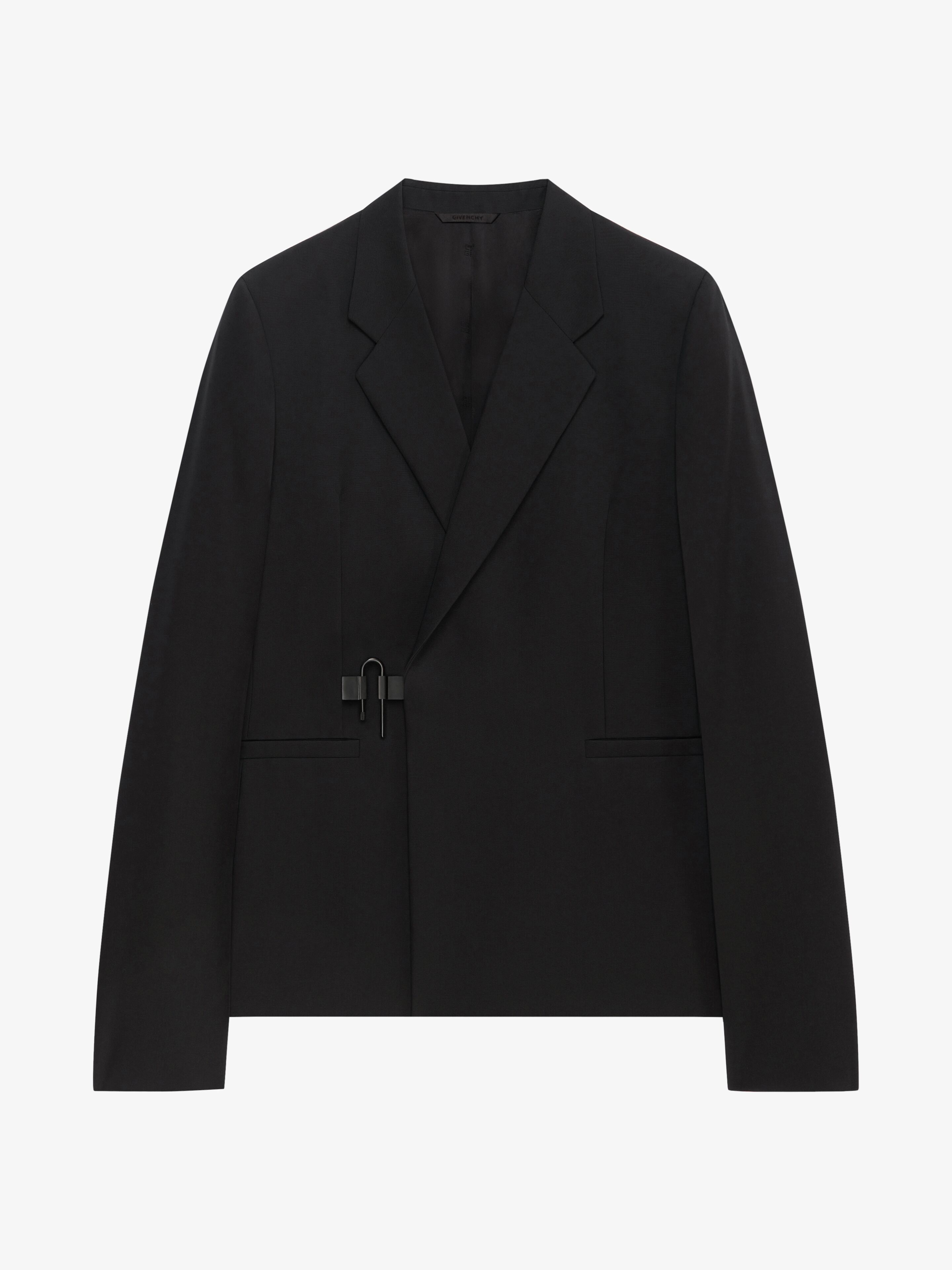 Shop Givenchy U-lock Slim Fit Jacket In Wool In Black