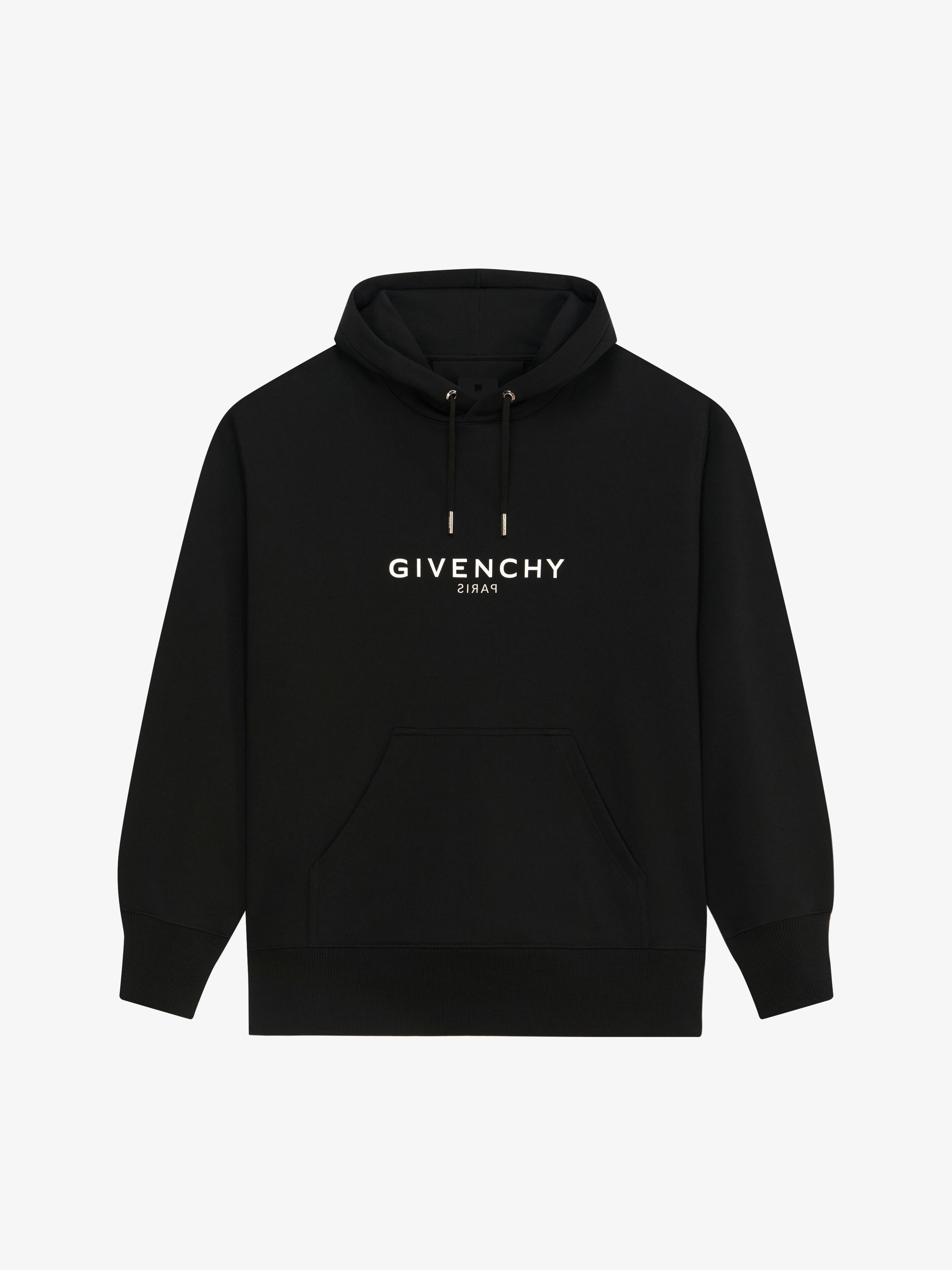 Shop Givenchy Reverse Hoodie In Fleece In Black