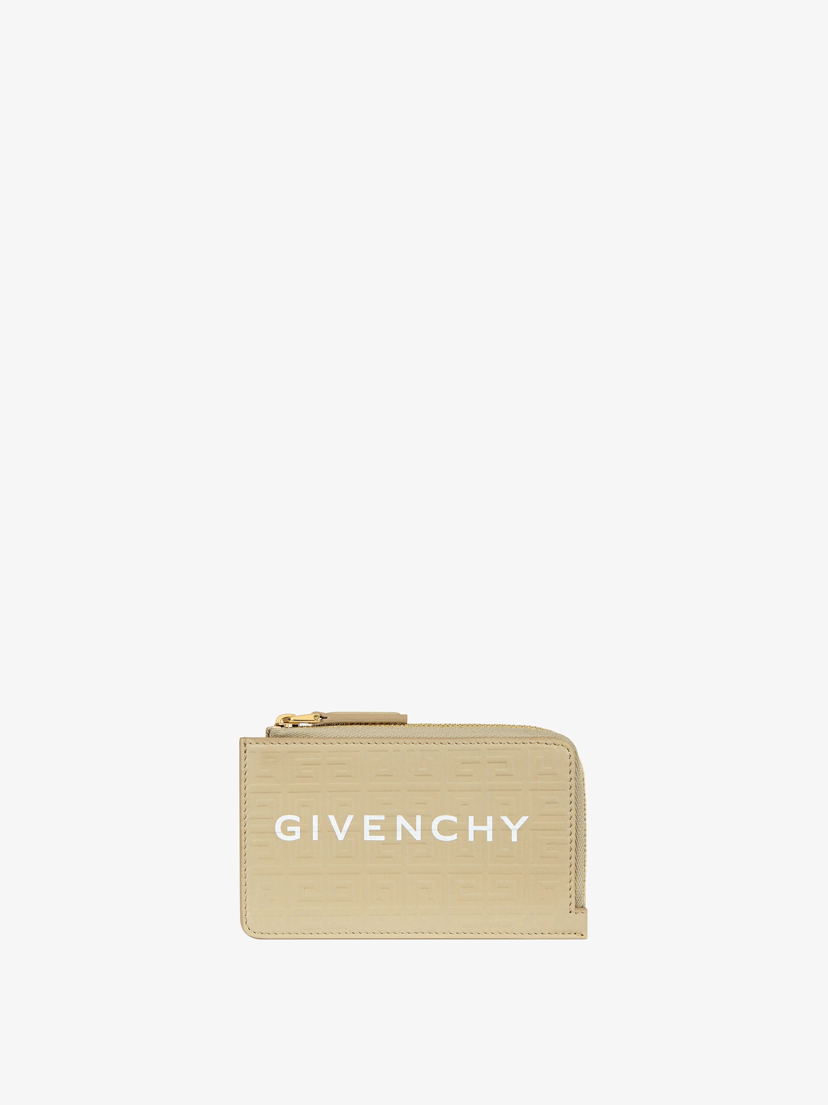 Shop Givenchy G-cut Zipped Cardholder In 4g Leather In Multicolor