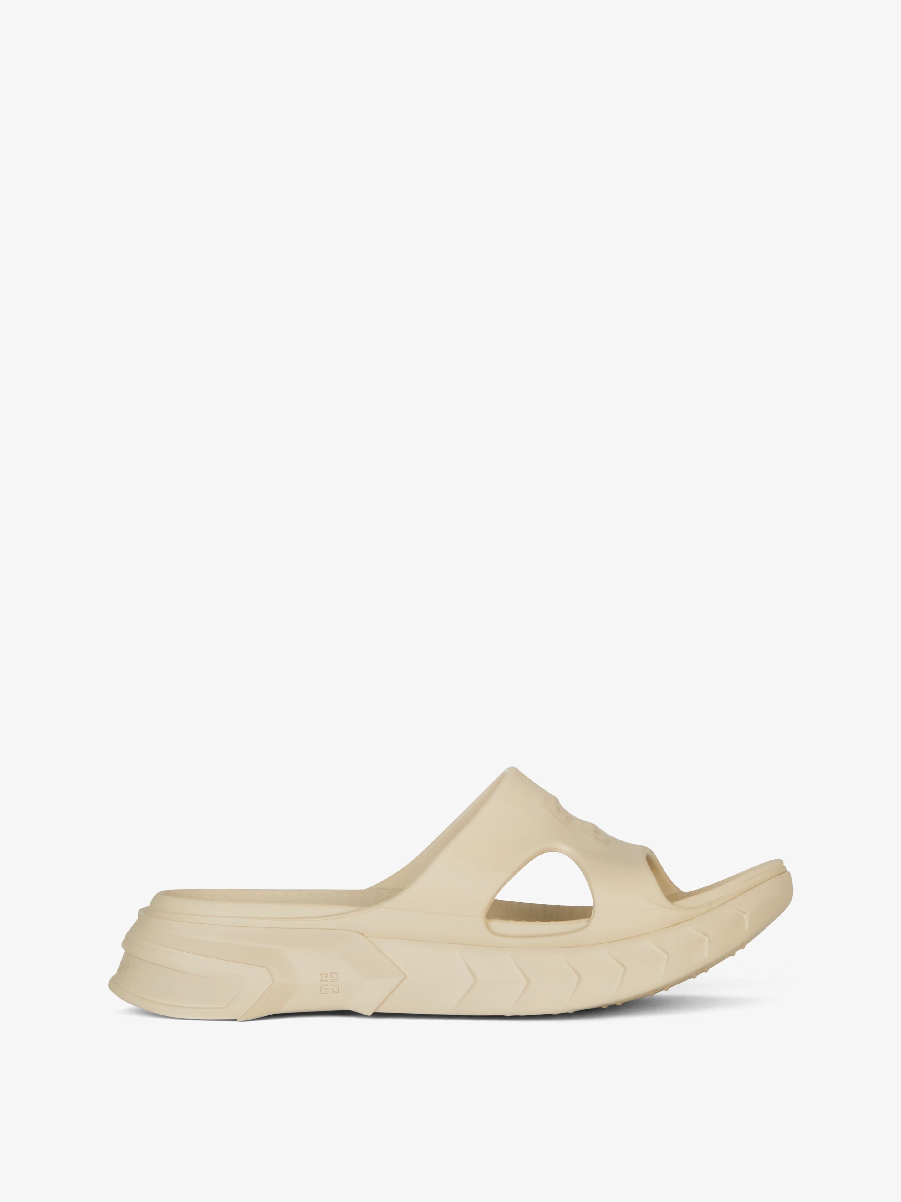 Shop Givenchy Marshmallow Flat Sandals In Rubber In Beige