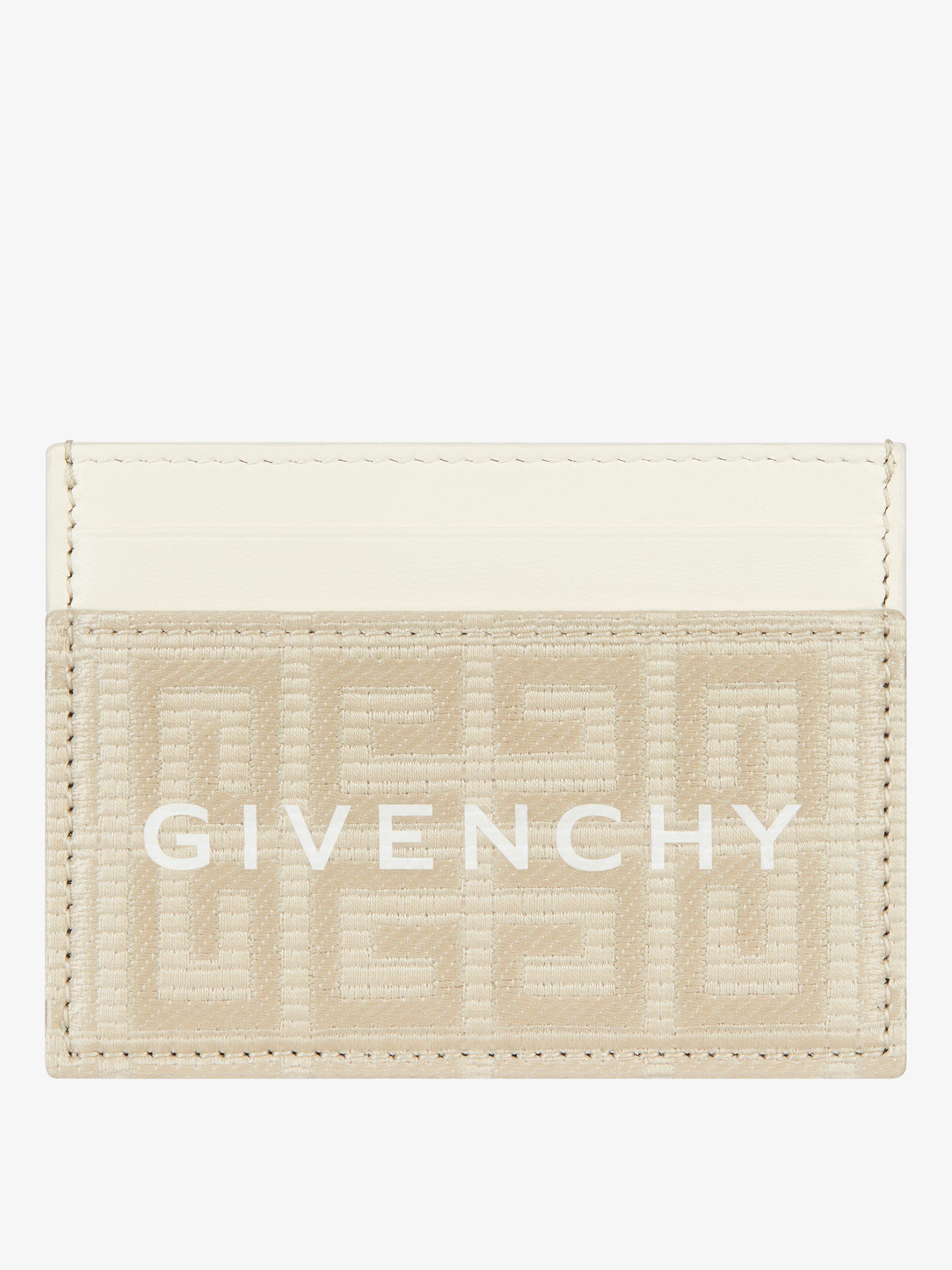 G-Cut card holder in 4G coated canvas and leather in