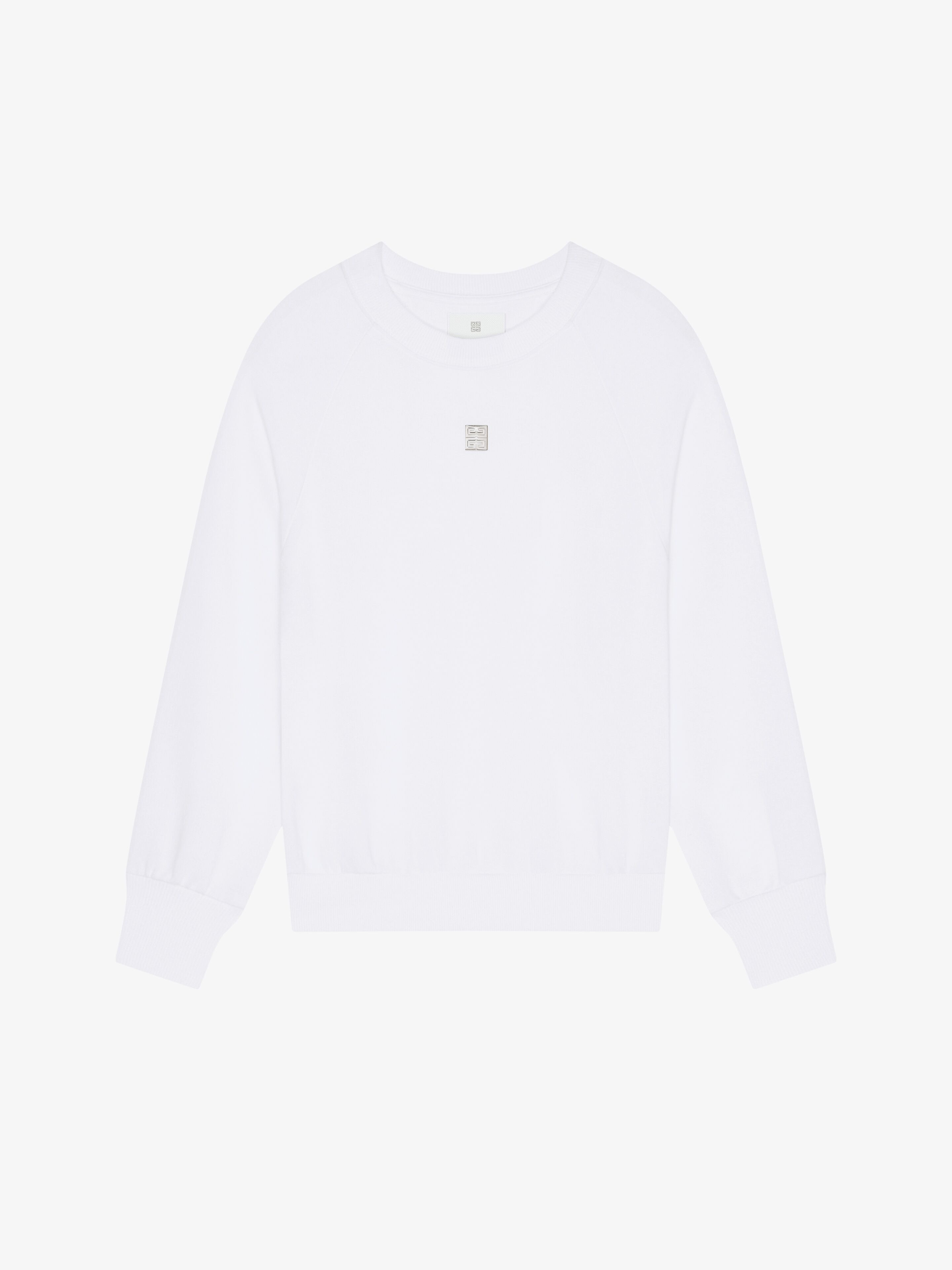 Shop Givenchy Slim Fit Sweatshirt In Fleece In White