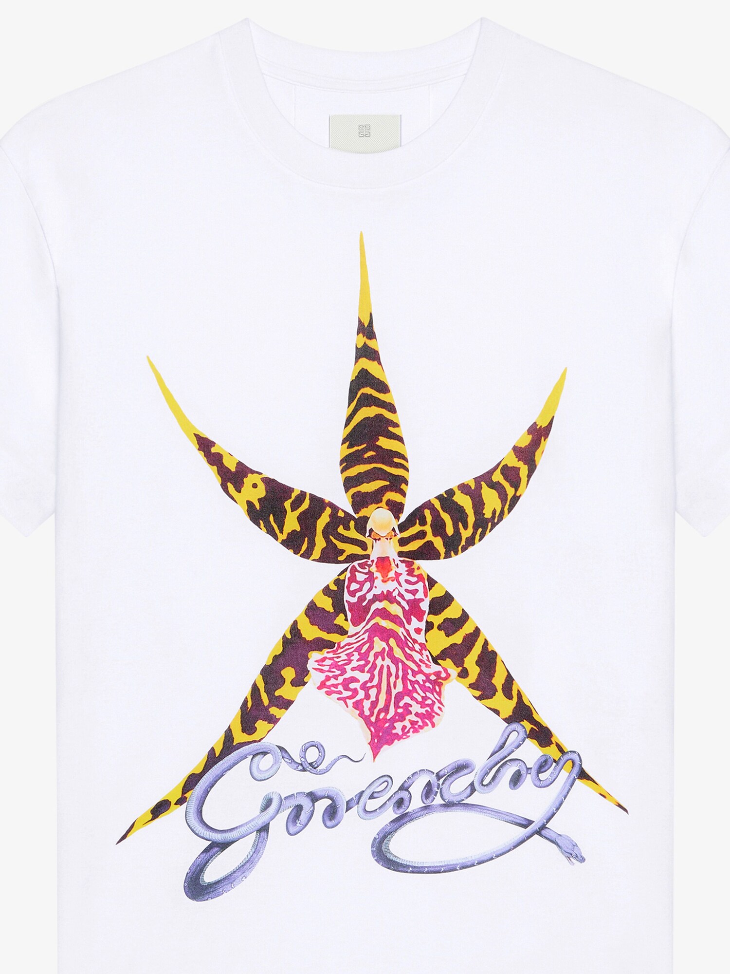 Oversized t-shirt in cotton with GIVENCHY snake print in - white 