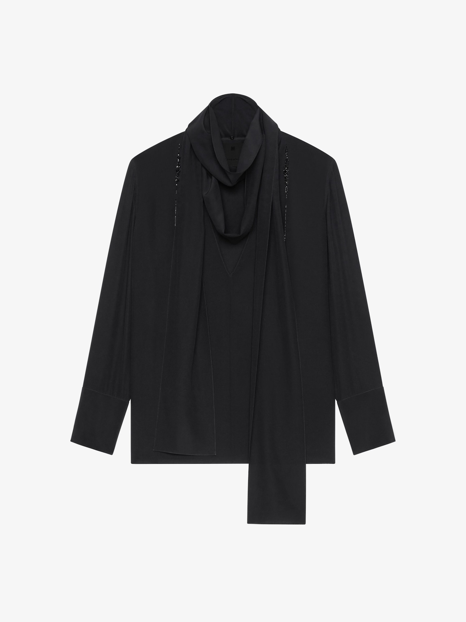 ブラウス クリスタル＆ラヴァリエール - ブラック | GIVENCHY JP 