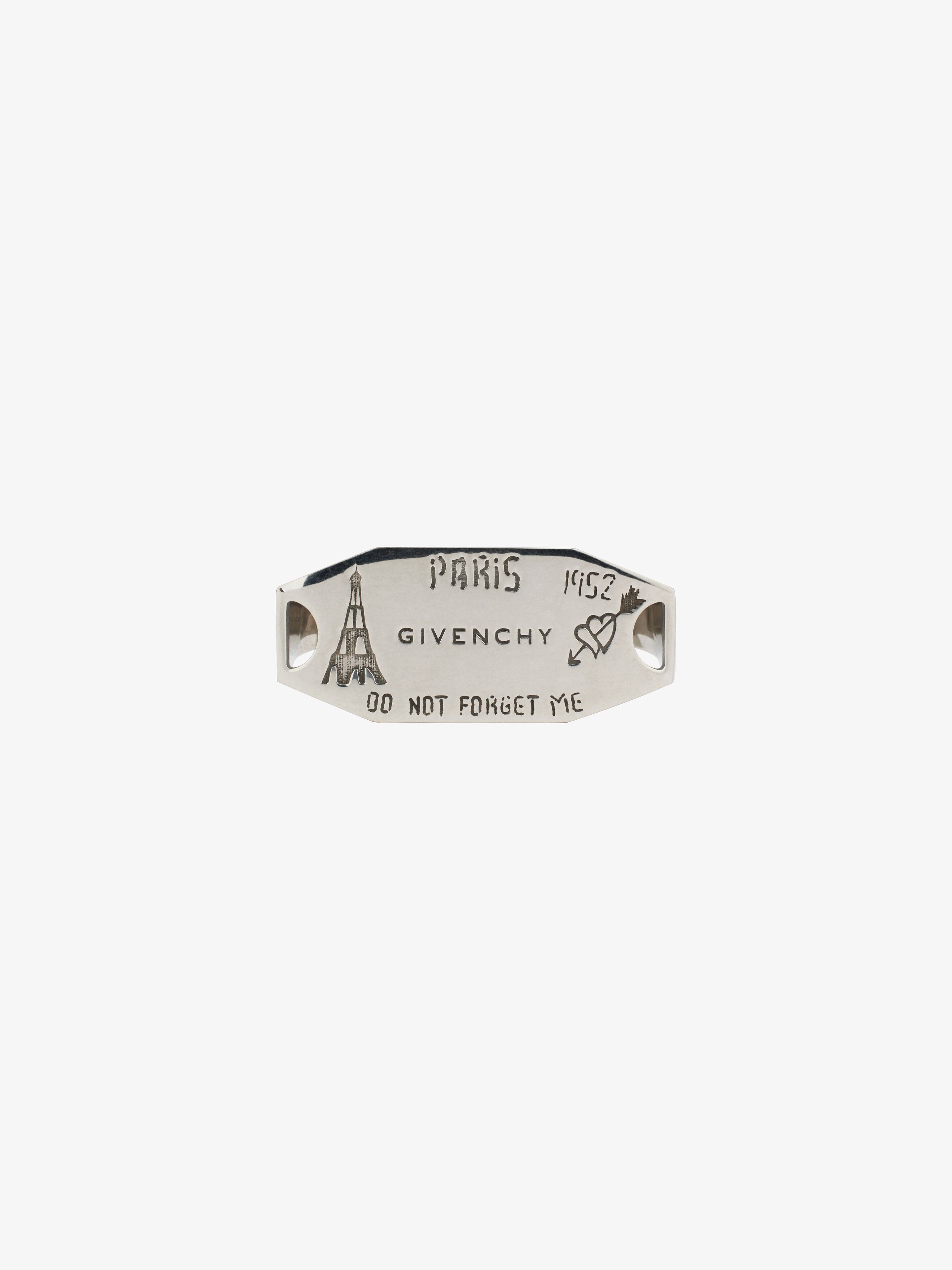 Givenchy - Bague À Double Doigts City En Métal - Argente - pour Homme - Taille : 58