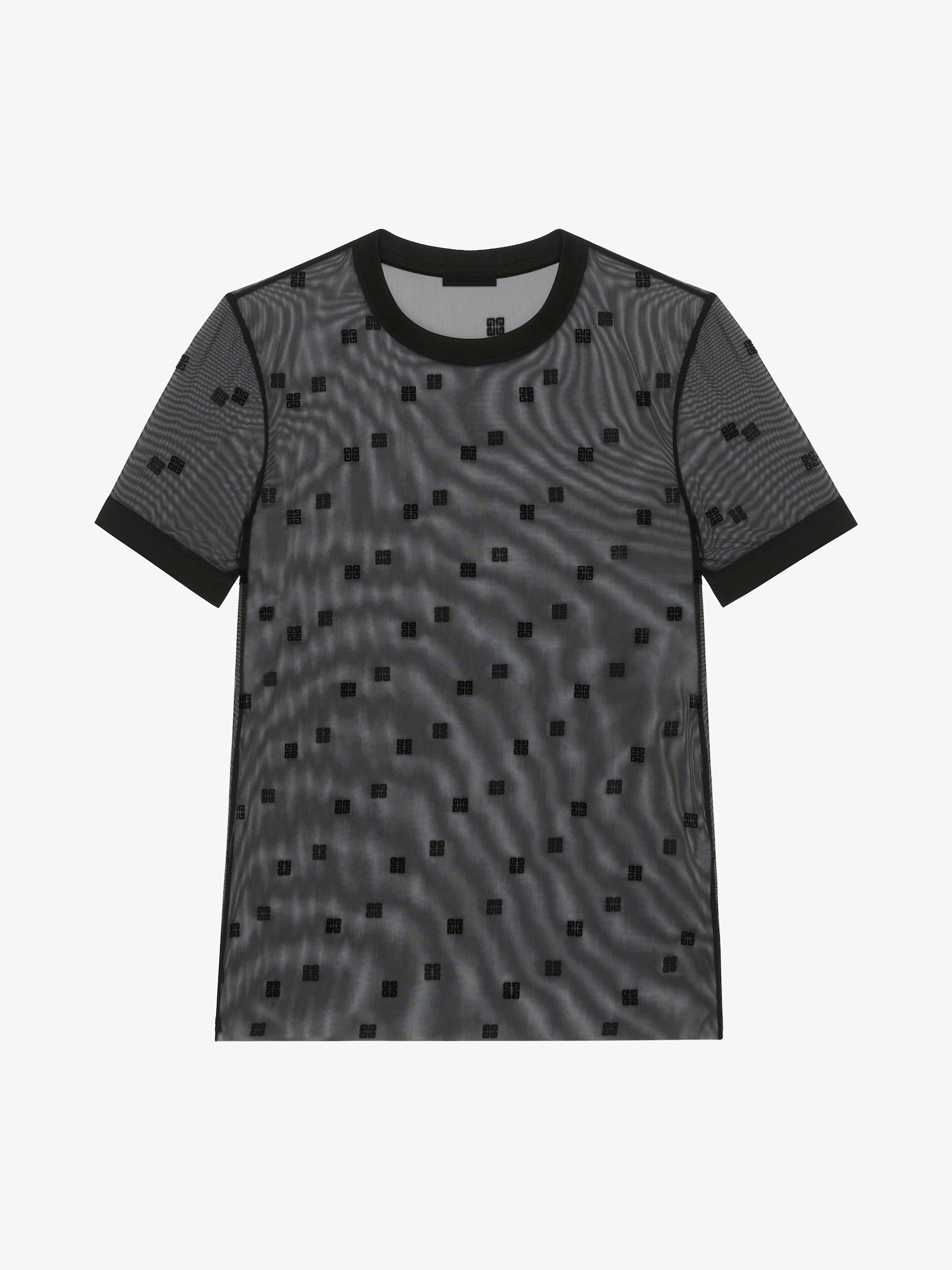 Slim fit t-shirt in 4G tulle - black | Givenchy US