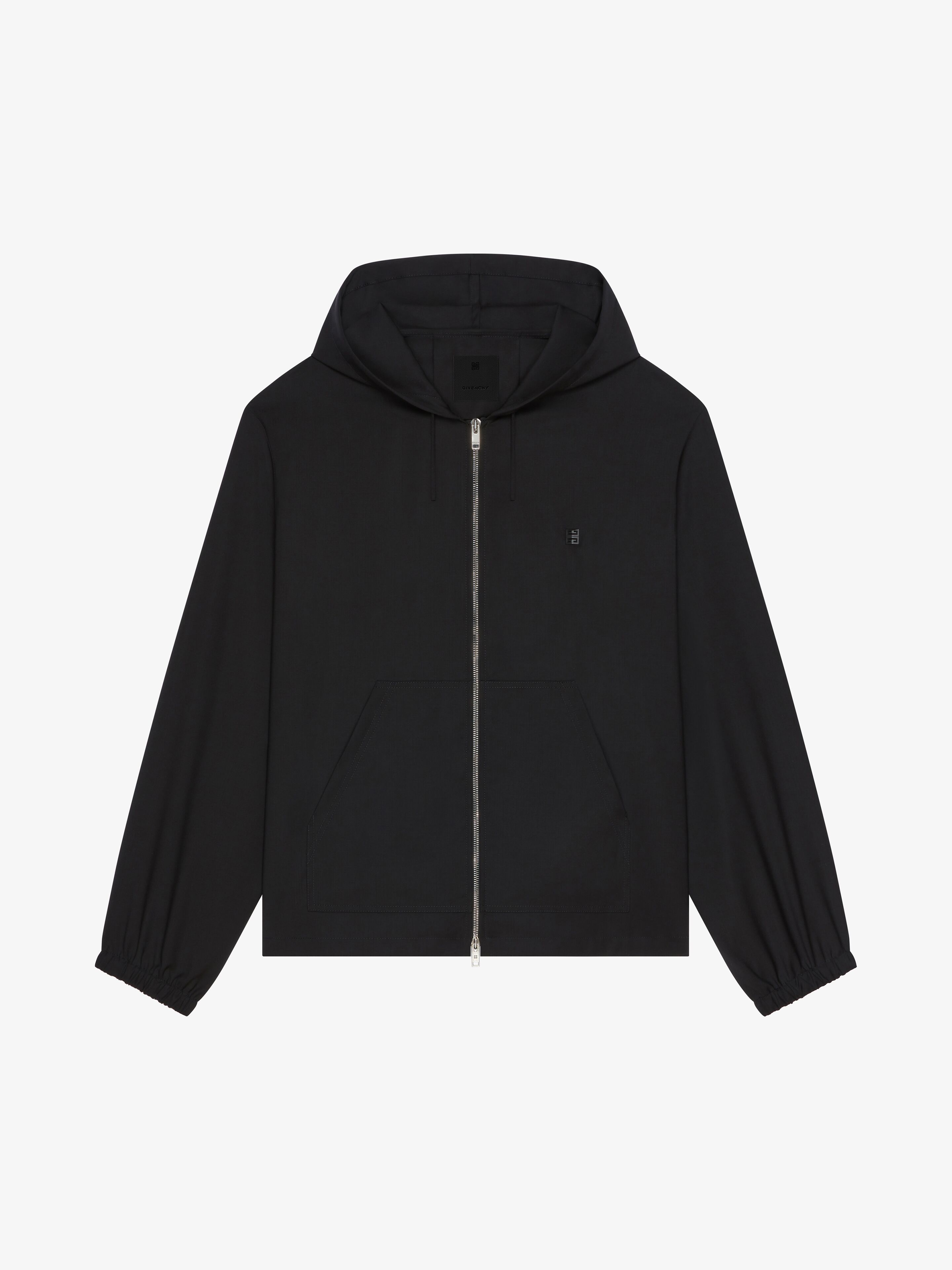 Shop Givenchy Zipped Hoodie In Wool With 4g Detail