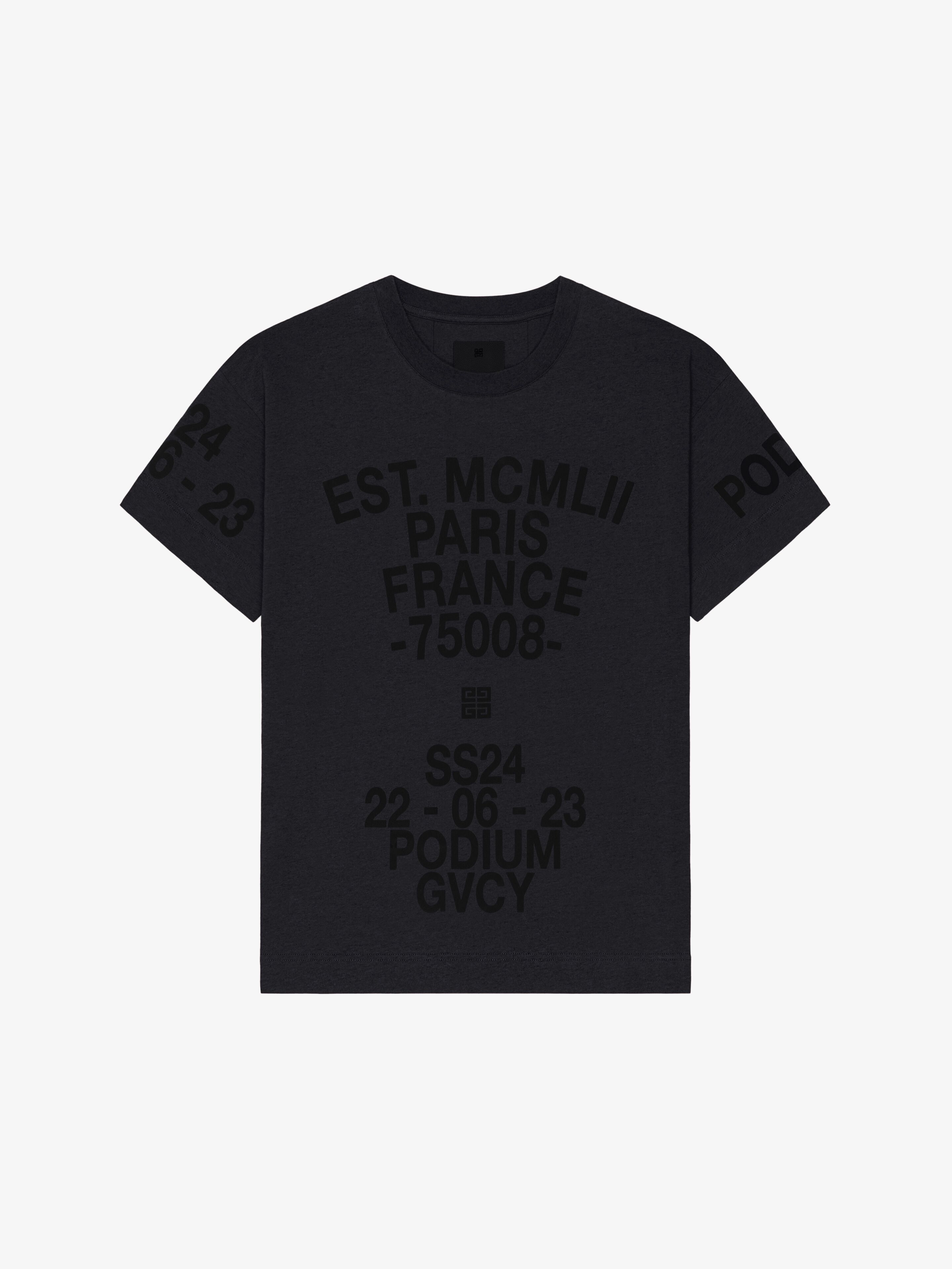 Givenchy Boxy Fit T-shirt In Cotton - Black - For Men- Size: XXL