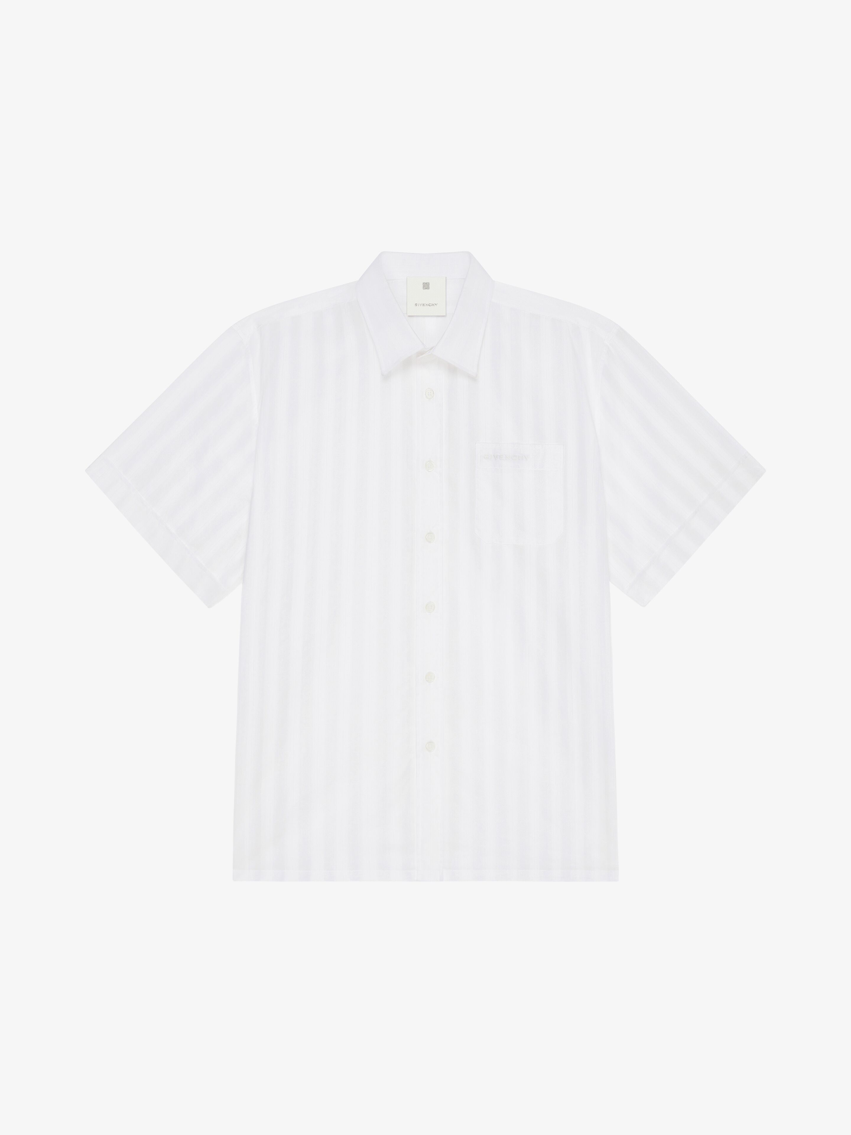 Givenchy - Chemise En Voile De Coton À Rayures - Blanc - pour Homme - Taille : 38