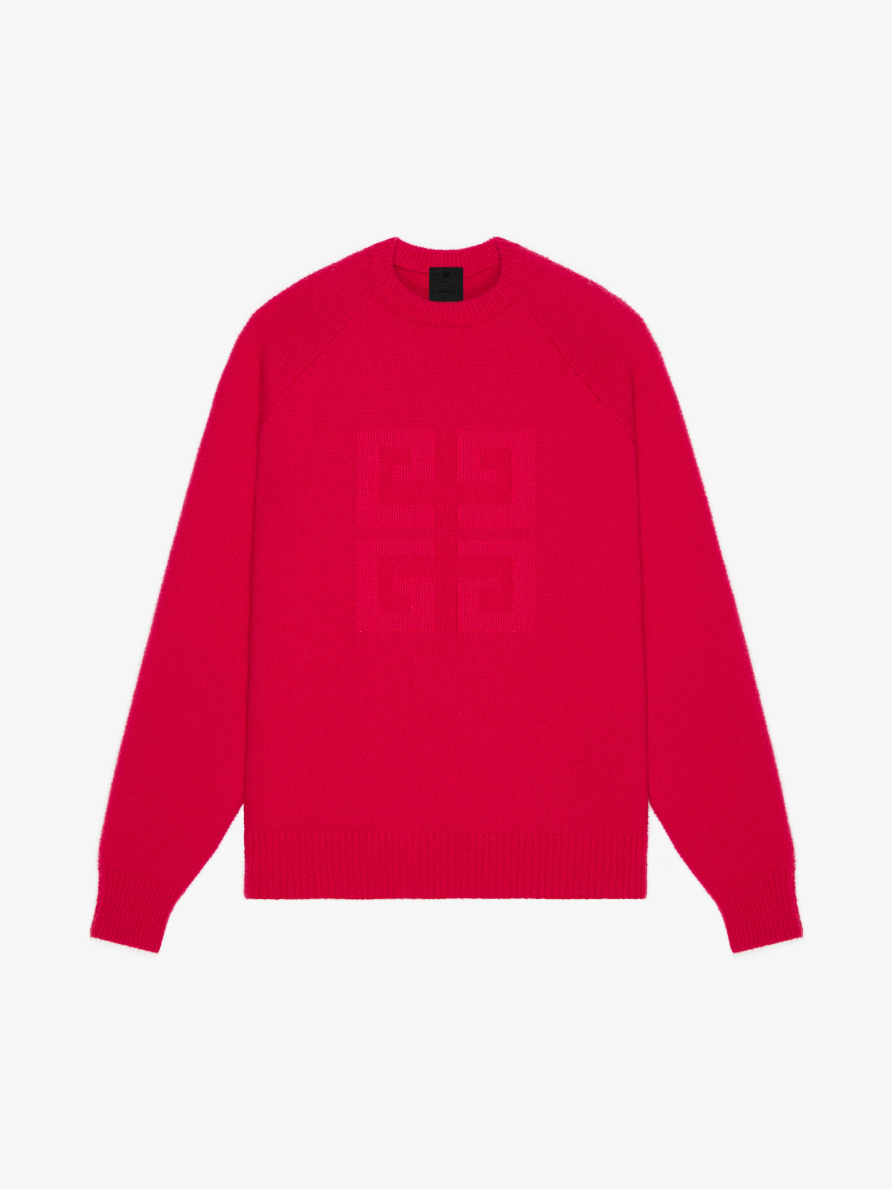 Shop Givenchy 4g Sweater In Curly Cashmere And Silk In Cyclamen