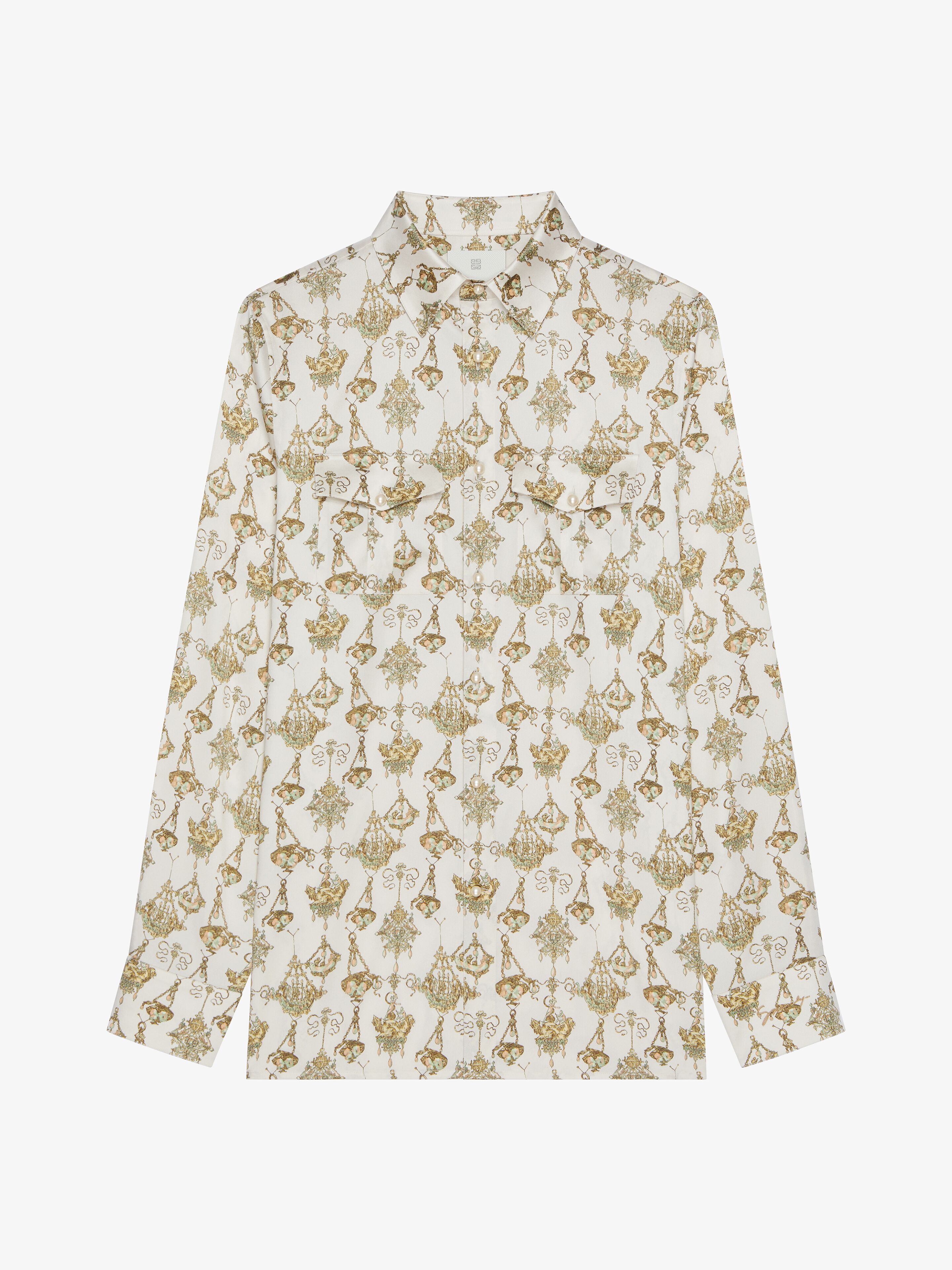 Givenchy - Chemise Imprimée Chandelier En Soie - pour Homme - Taille : 39
