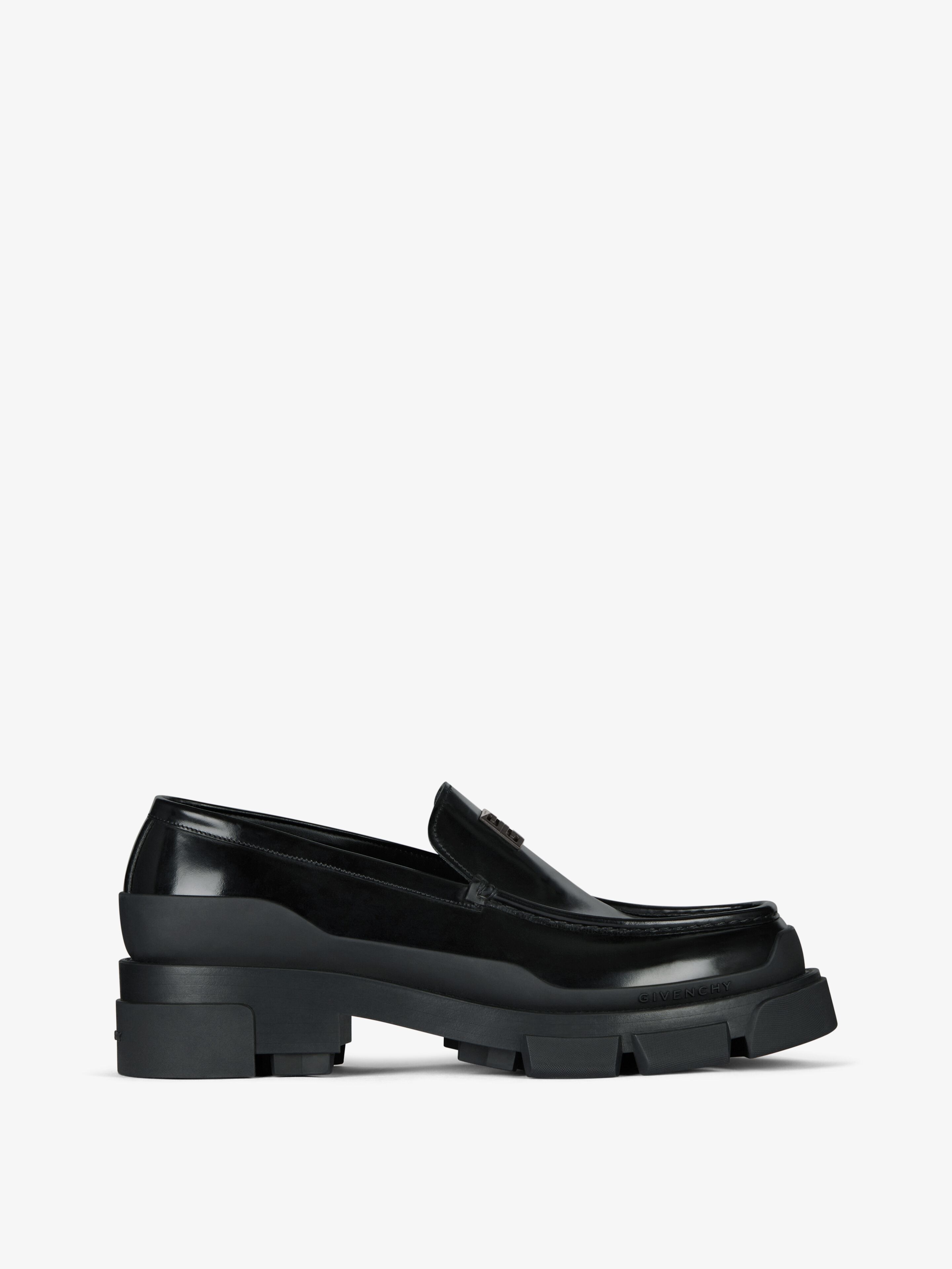 Shop Givenchy Terra Loafer In Brushed Leather In Black