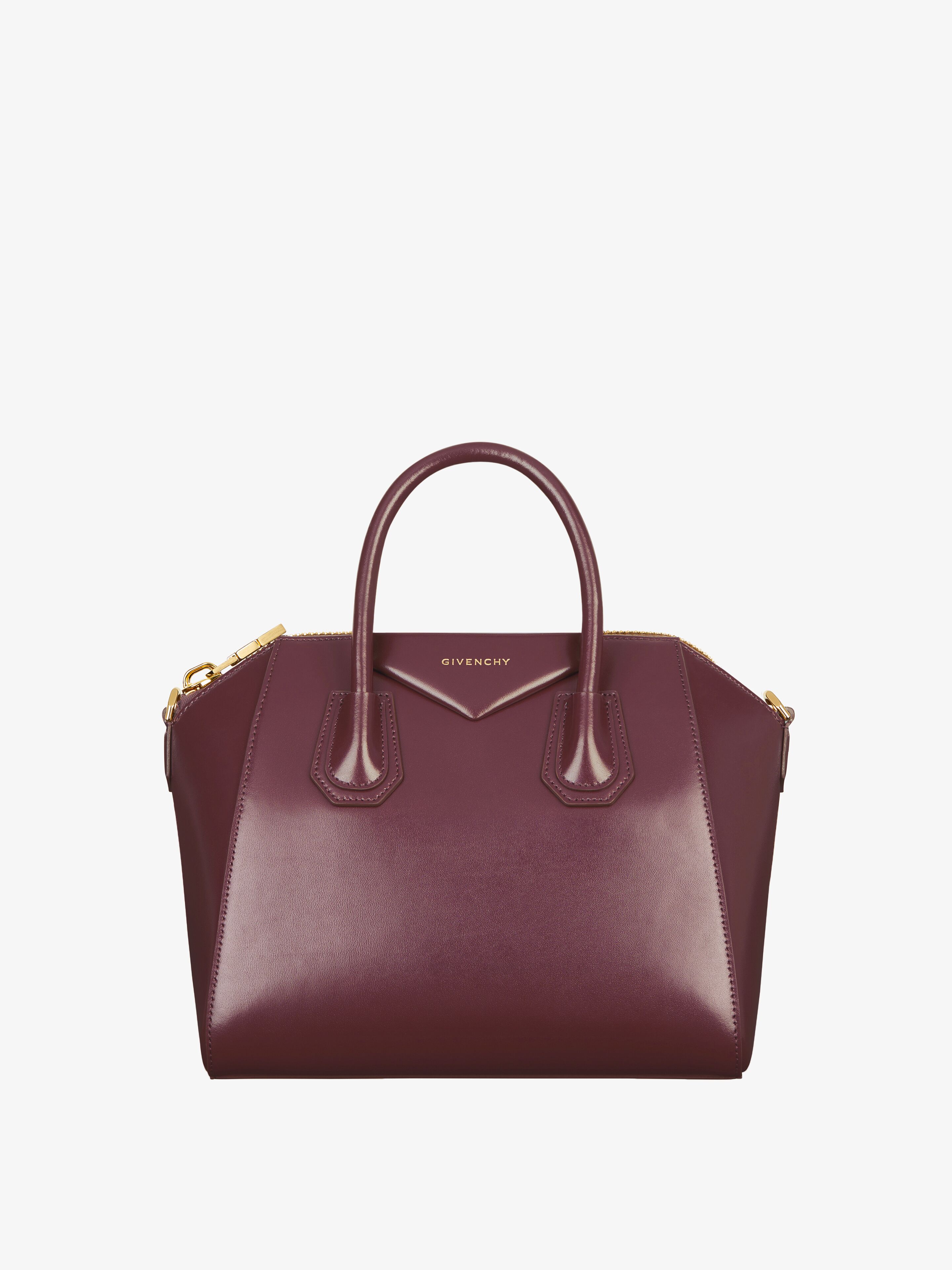 Shop Givenchy Small Antigona Bag In Box Leather In Multicolor