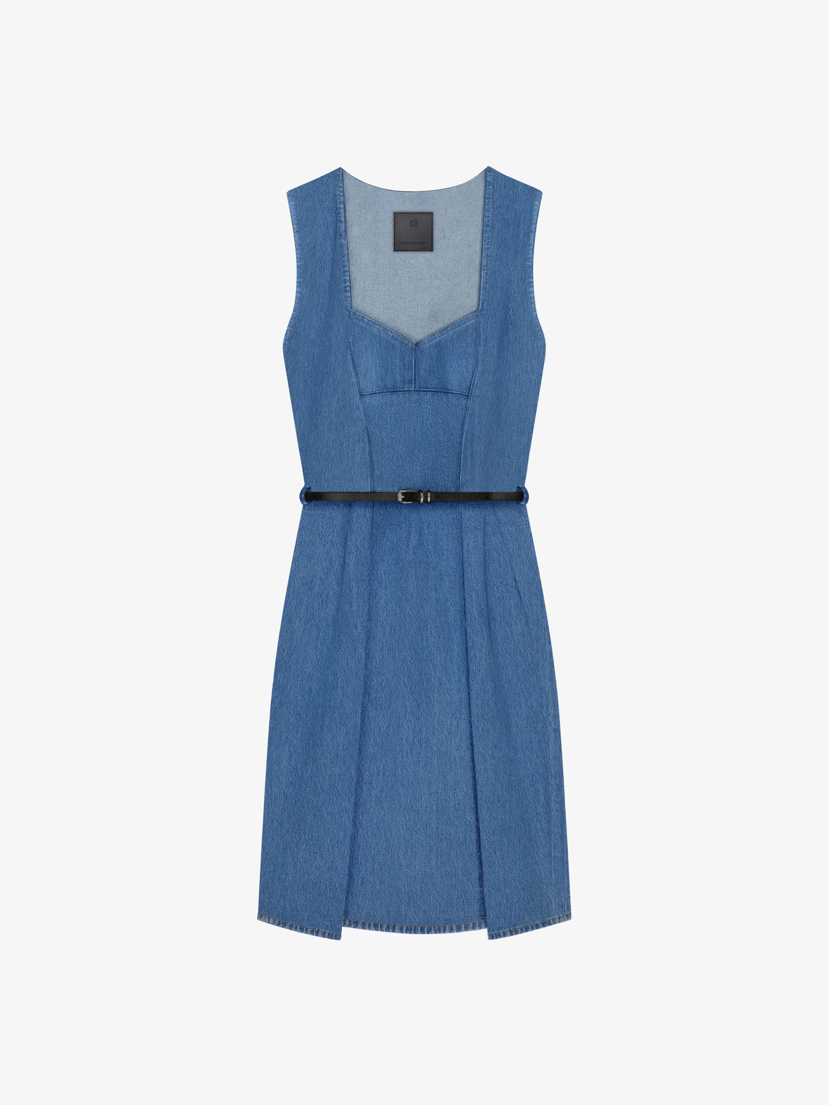 Givenchy Voyou Dress In Denim In Blue