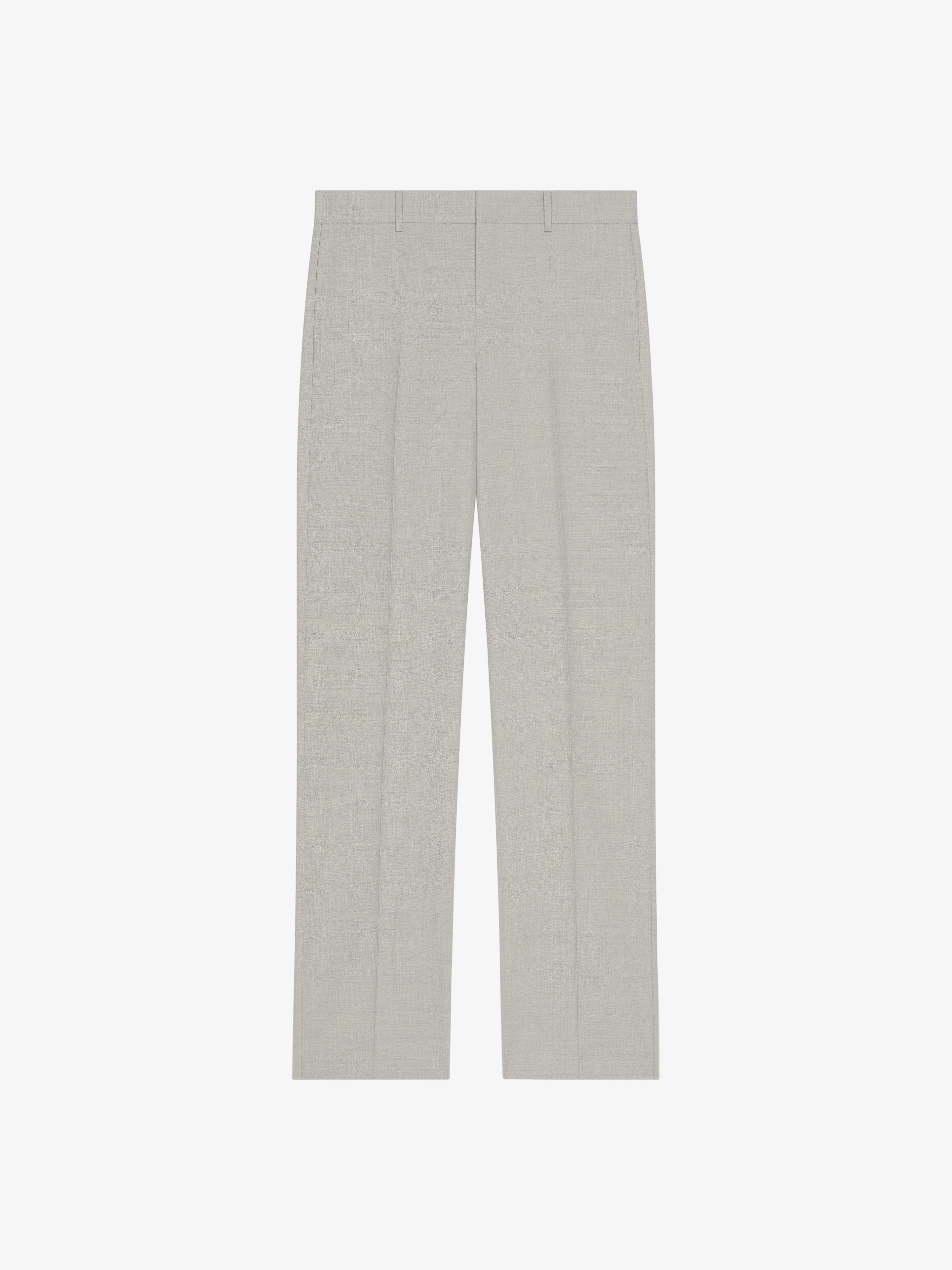 Shop Givenchy Tailored Pants In Wool In Cloud Grey