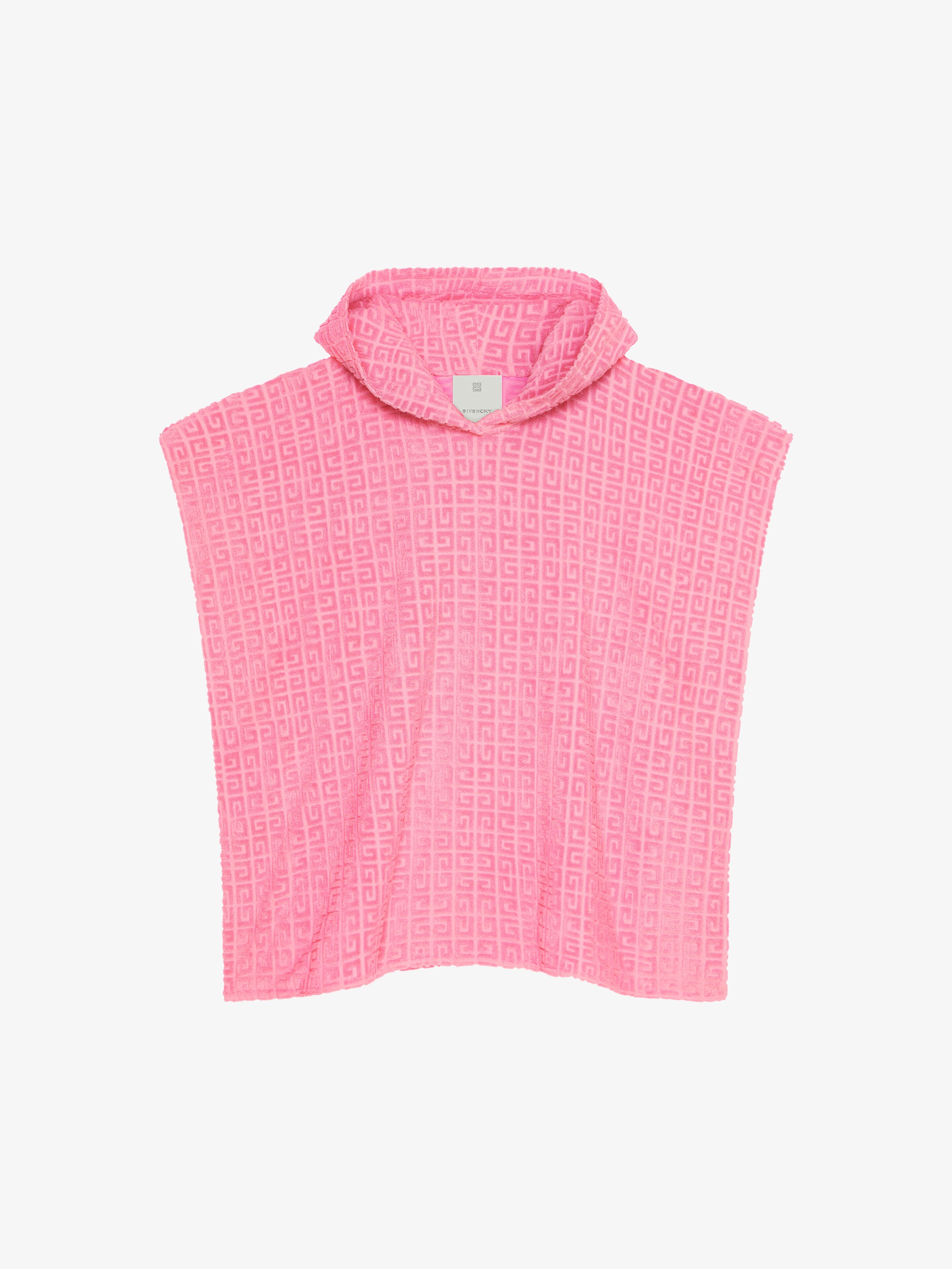 Shop Givenchy Poncho In 4g Cotton Towelling In Old Pink