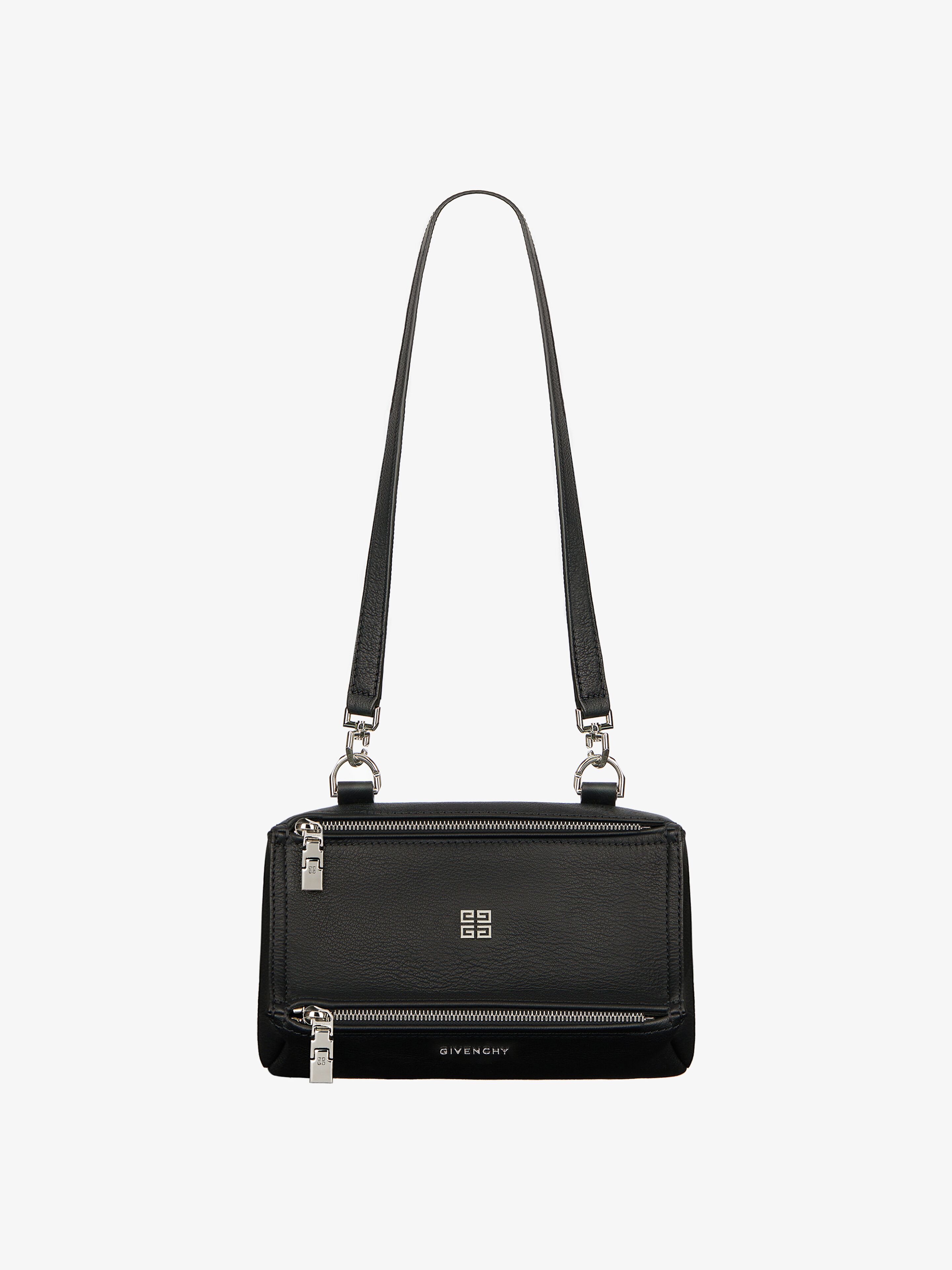 Mini Pandora bag in grained leather - black | Givenchy US