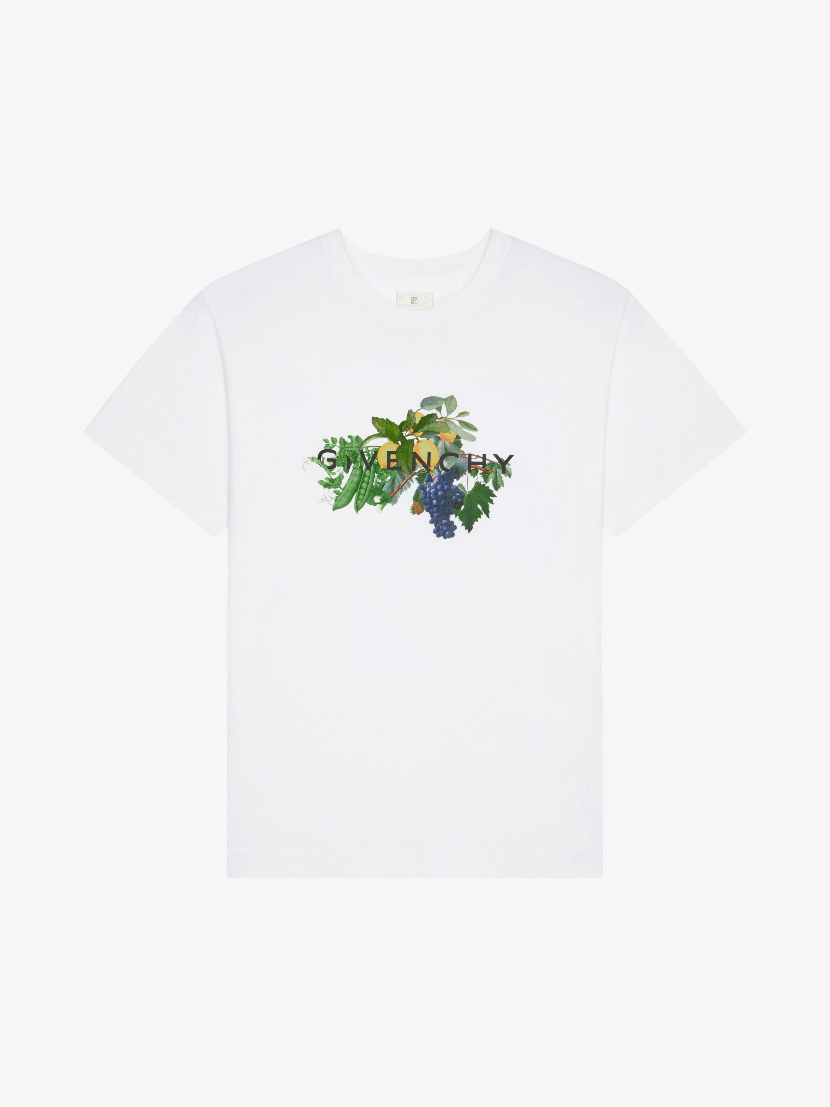 Givenchy T-shirt En Coton Avec Fruits And Vegetables In